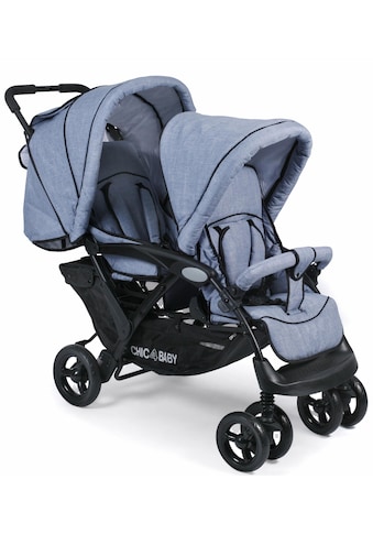 CHIC4BABY Geschwisterwagen »Duo hellblau« su fes...