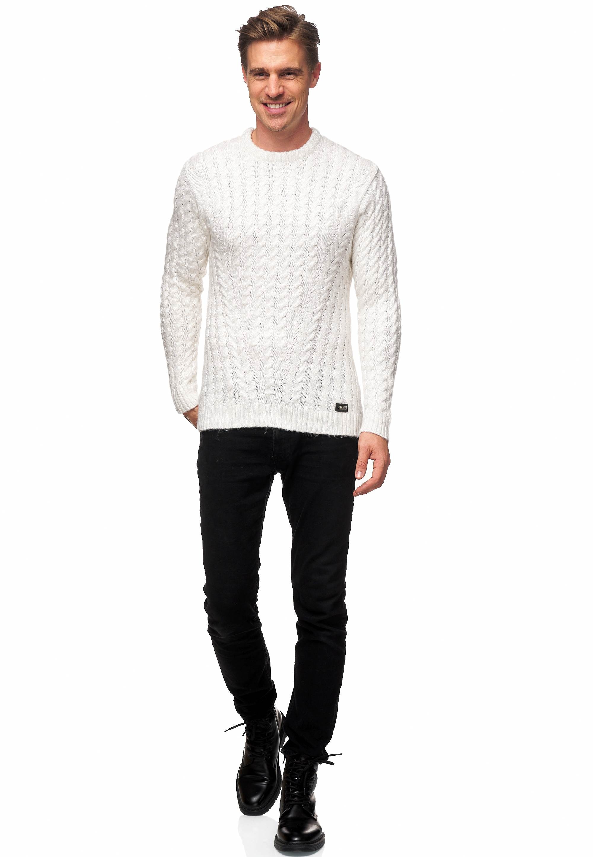 Rusty Neal Strickpullover, mit trendigem Zopfmuster