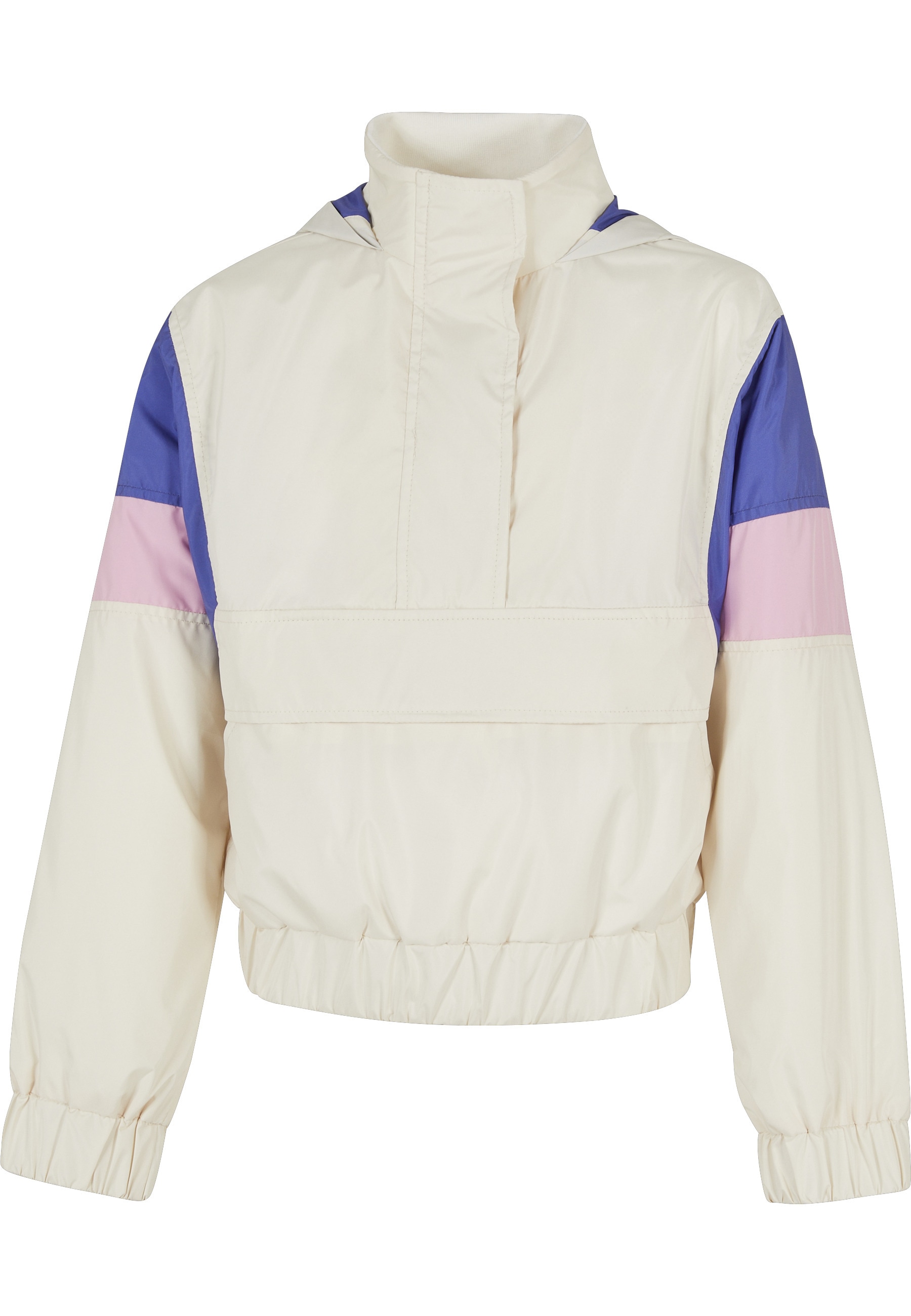Urban Classics Windbreaker "Urban Classics Damen Girls Light 3-Tone Pull Over Jacket" 1 Stk. Tlg. Mit Kapuze