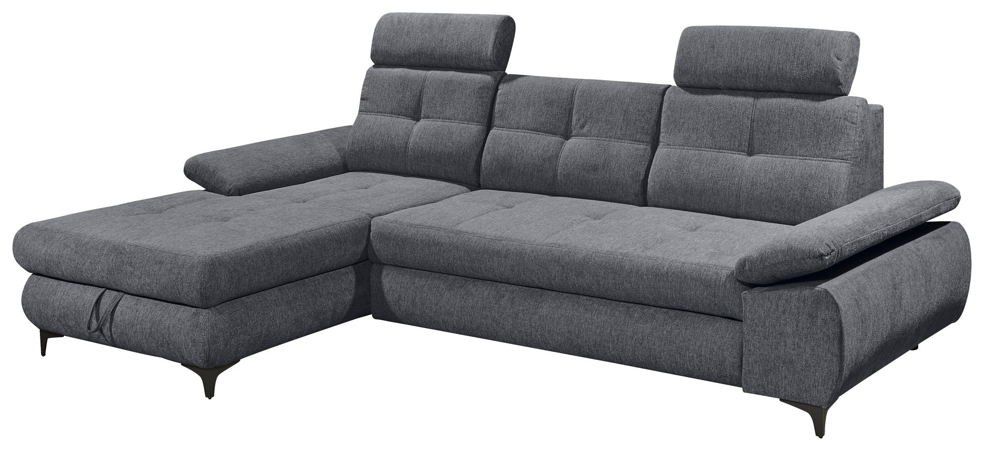 Thumbnail - ED EXCITING DESIGN Ecksofa "Altona L-Form" mit Bettfunktion, Bettkasten, Armteilverstellung & Kopfstützen