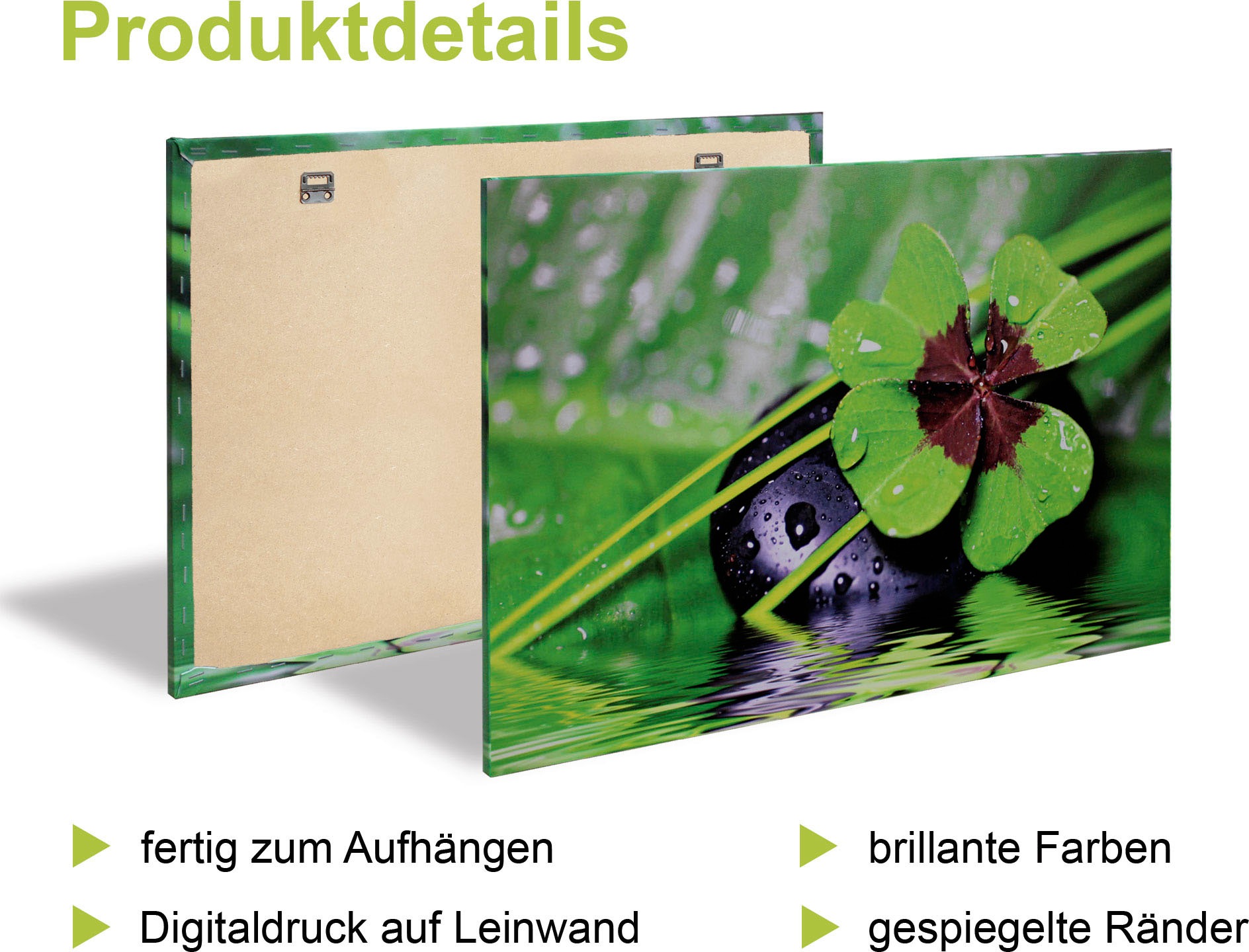 Black Friday Artland »Zucchini, 4er verschiedene Set, St.), (4 Paprika«, Kürbis, Leinwandbild Lebensmittel, BAUR Aubergine, Größen 