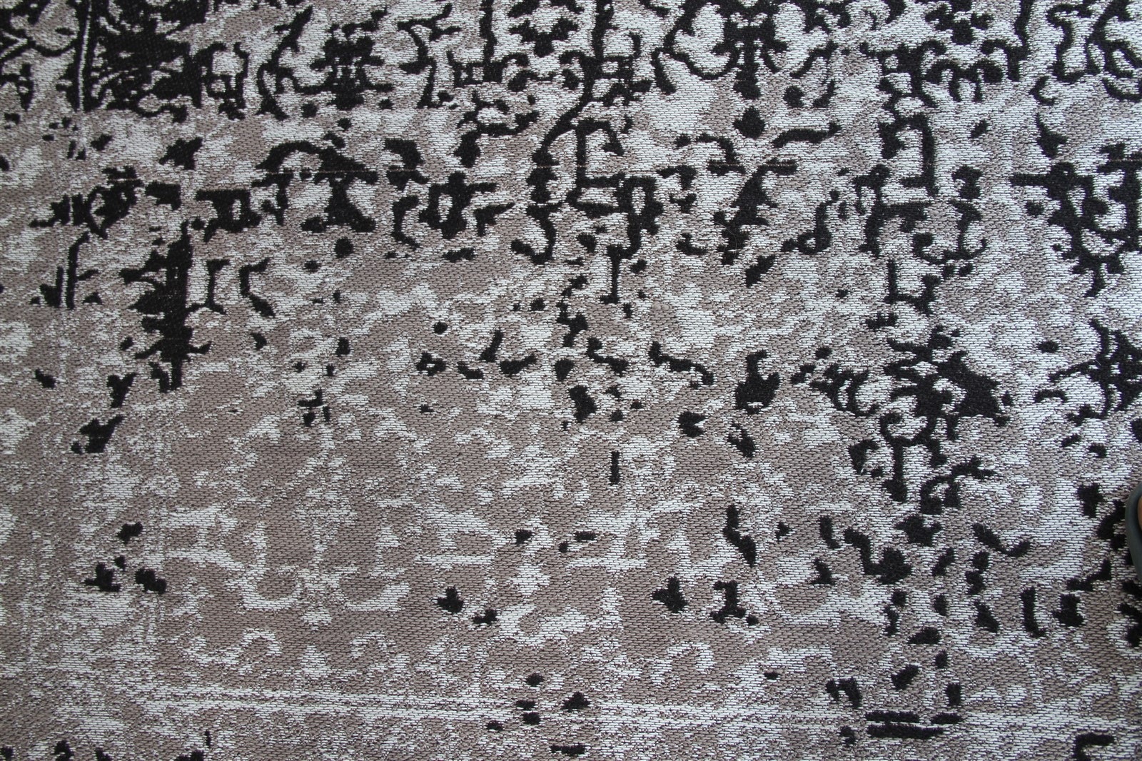 Teppich KAYOOM "Sunny 310", beige (beige, schwarz), B:120cm H:8mm L:170cm, Polyester, Teppiche, Teppich, Besonders pflegeleicht. Im Innen- und Außenbereich verwendbar. 3