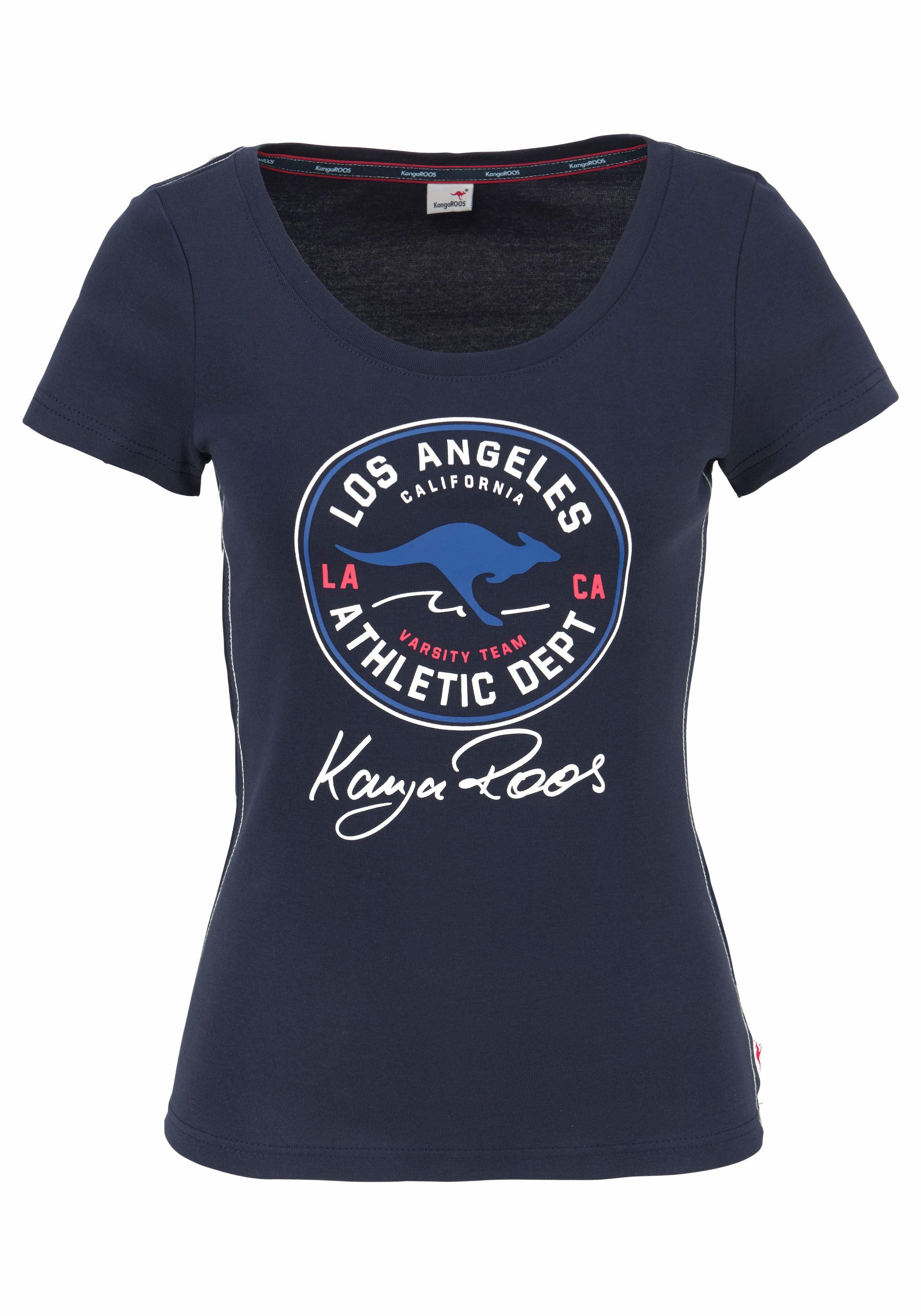 KangaROOS T-Shirt, Kurzarm, sehr figurbetont, im Vintage-Design, Rundhalsausschnitt