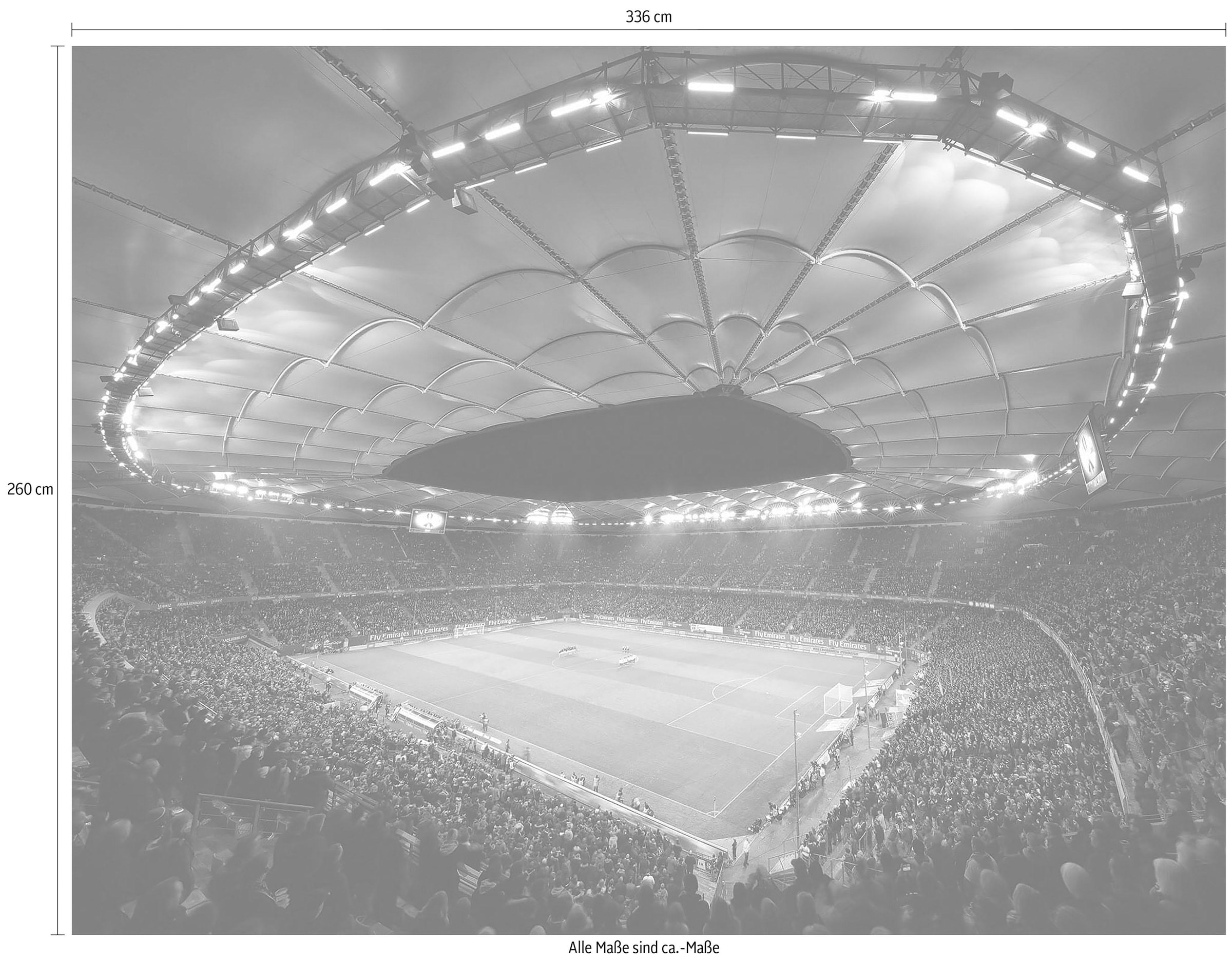 bestellen BAUR Wall-Art »Hamburger SV im | Vliestapete Stadion Nacht« bei online