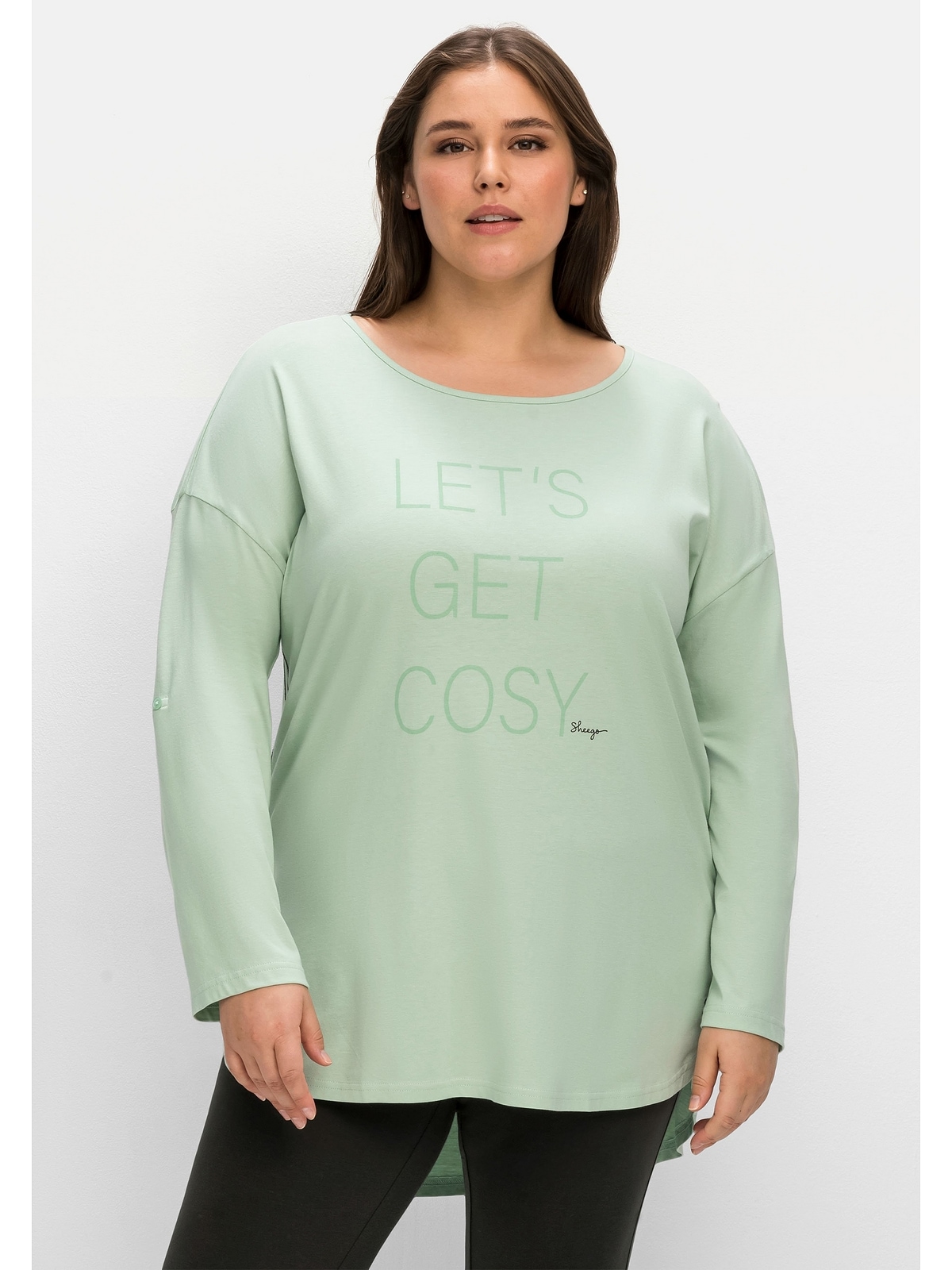 Sheego Yoga & Rückenpartie BAUR »Große Shirt Größen«, Relax für kaufen mit | verlängerter