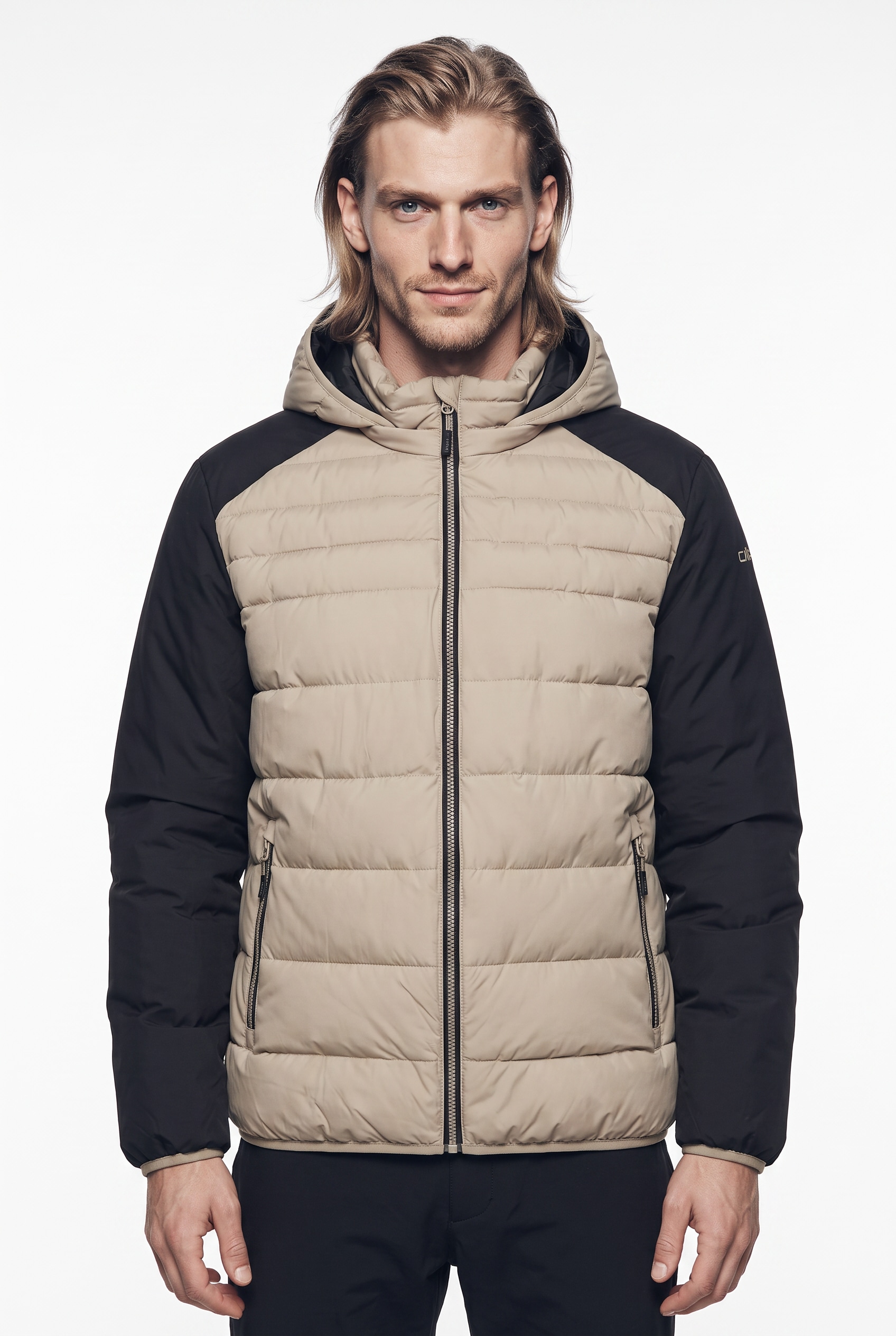 CMP Steppjacke "MAN JACKET SNAPS HOOD" mit Kapuze mit abnehmbarer Kapuze, aus Polyester