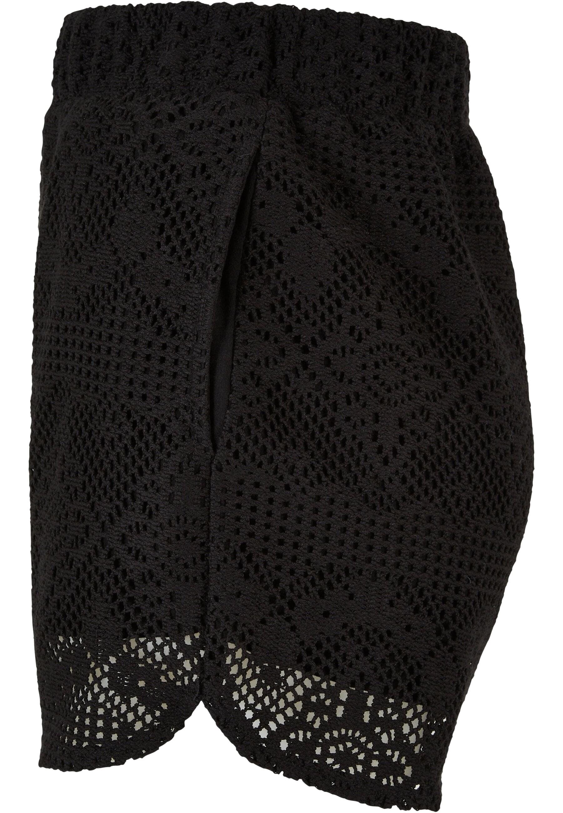 URBAN CLASSICS Stoffhose »Urban Classics Damen Ladies Crochet Lace Resort Shorts«, (1 tlg.)