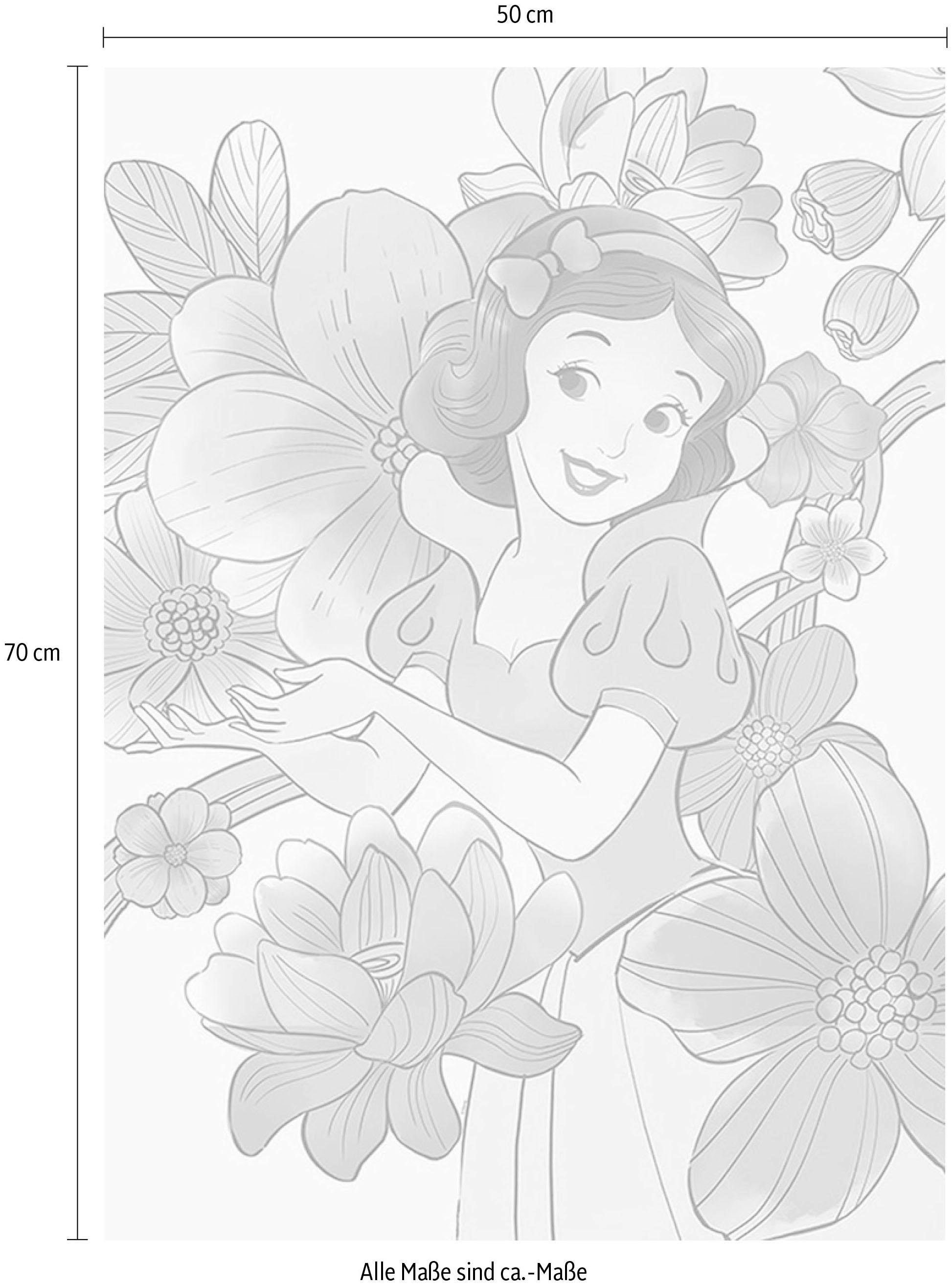 Komar Bild »Snow White Flowers«, Disney, (1 St.), Wandbild zur Dekoration im Kinderzimmer - ohne Rahmen