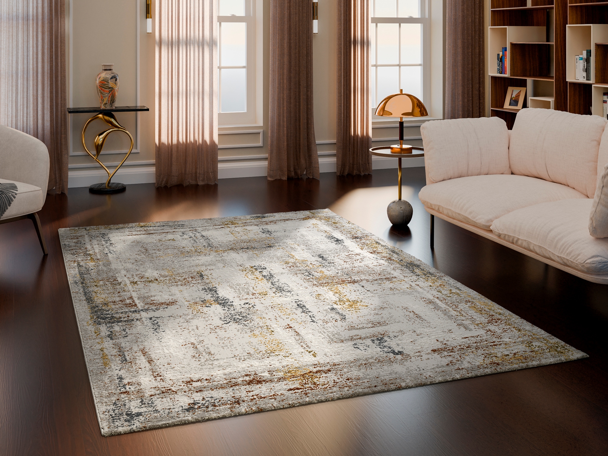 OCI DIE TEPPICHMARKE Teppich "MANCHESTER DELMONT" rechteckig 10 mm Höhe Design Teppich Kurzflor hochwertige Qualität