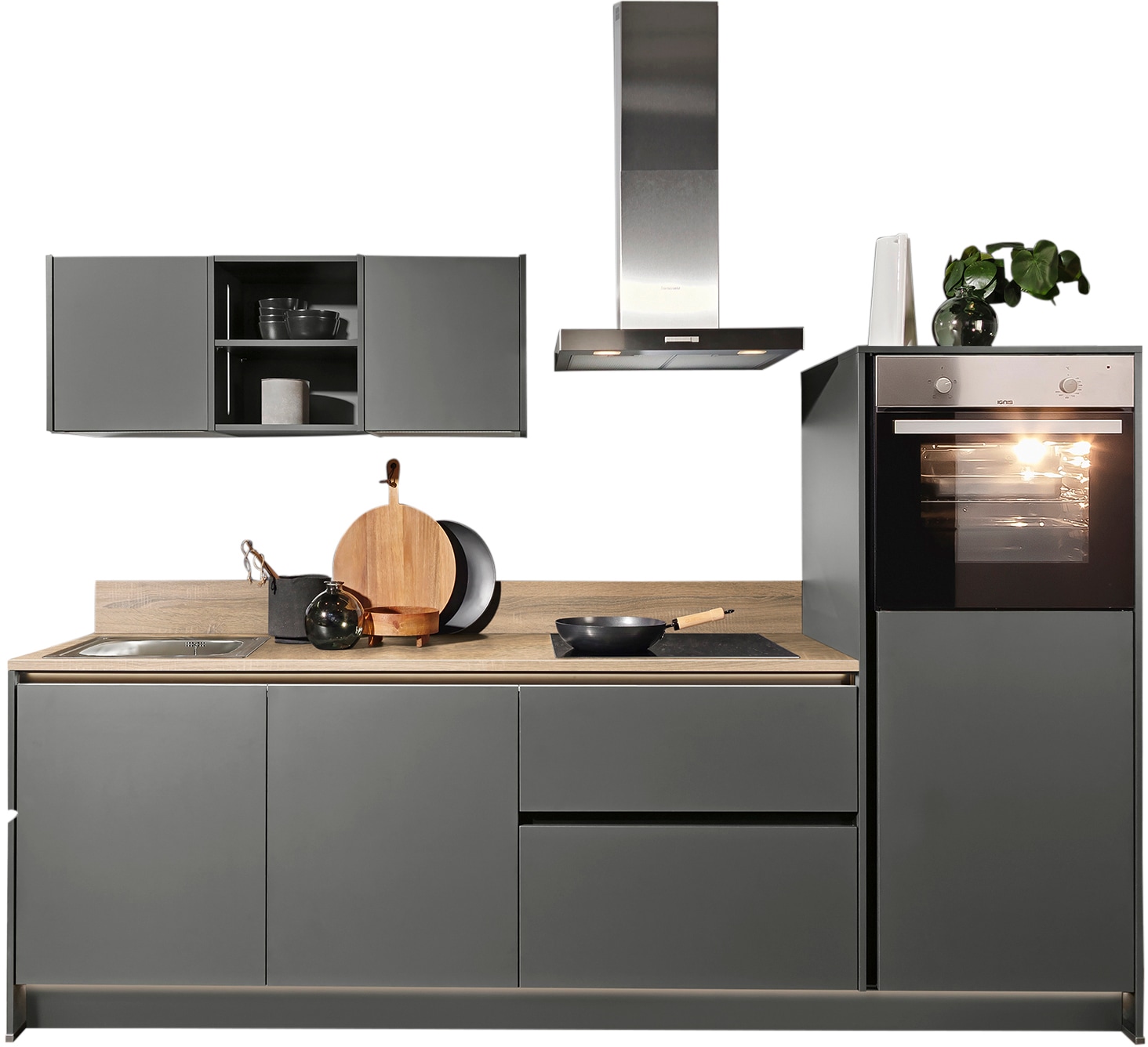 KOCHSTATION Küche "KS-Sakura, vormontiert, mit Vollauszügen und höhenverste günstig online kaufen