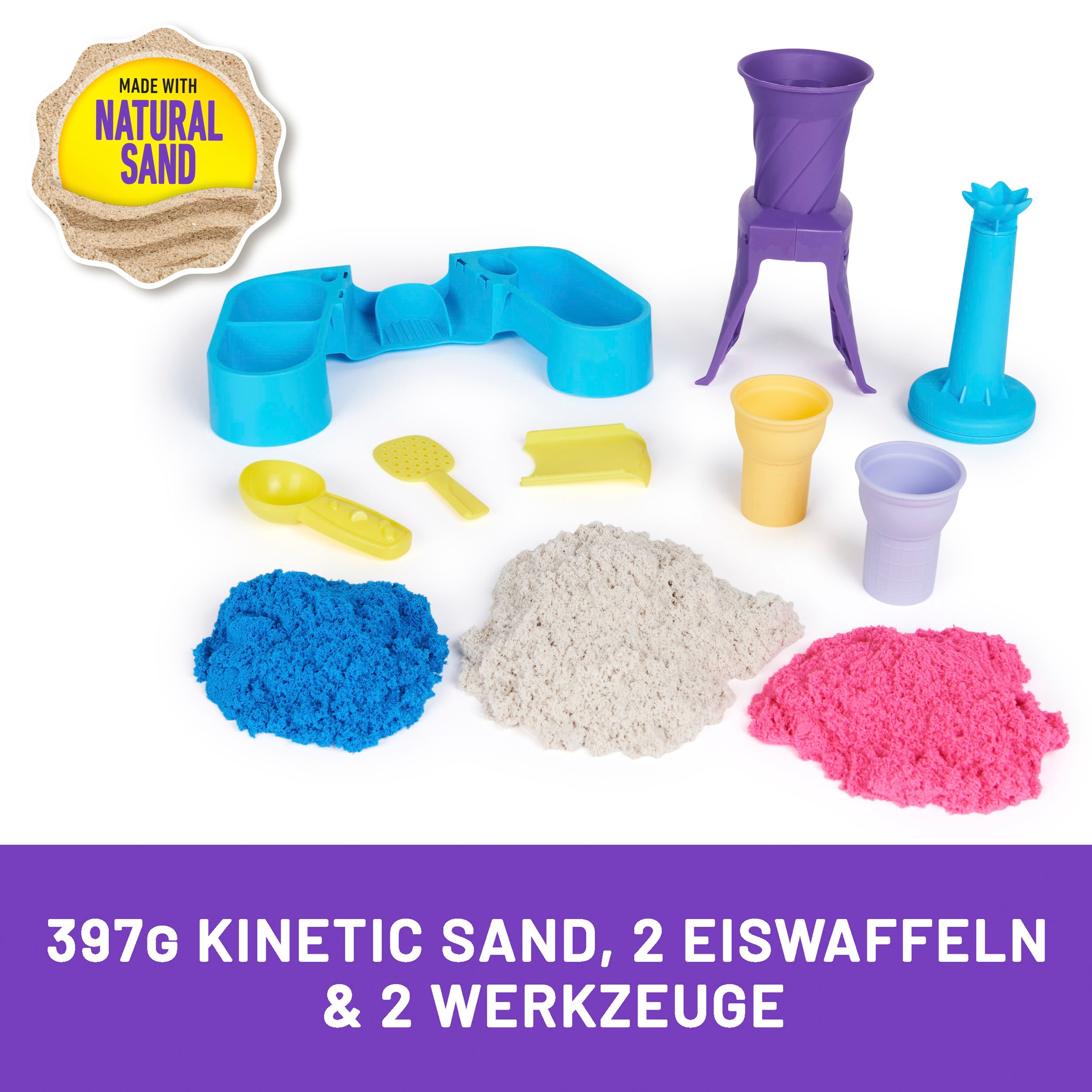 Spin Master Kreativset »Kinetic Sand - Soft Serve Ice Cream Station 397g«