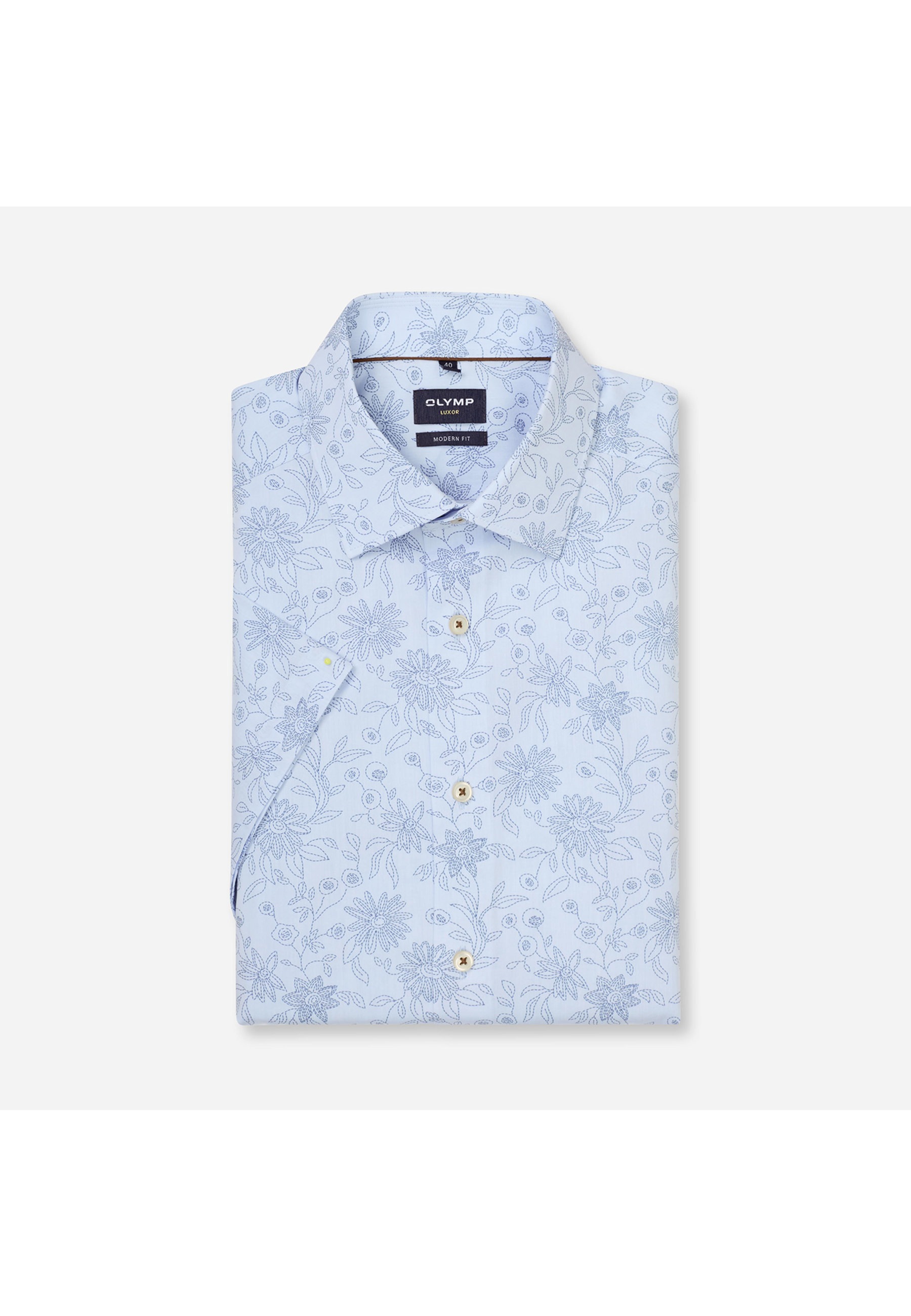 OLYMP Luxor Modern Fit Shirt Blue 42 8