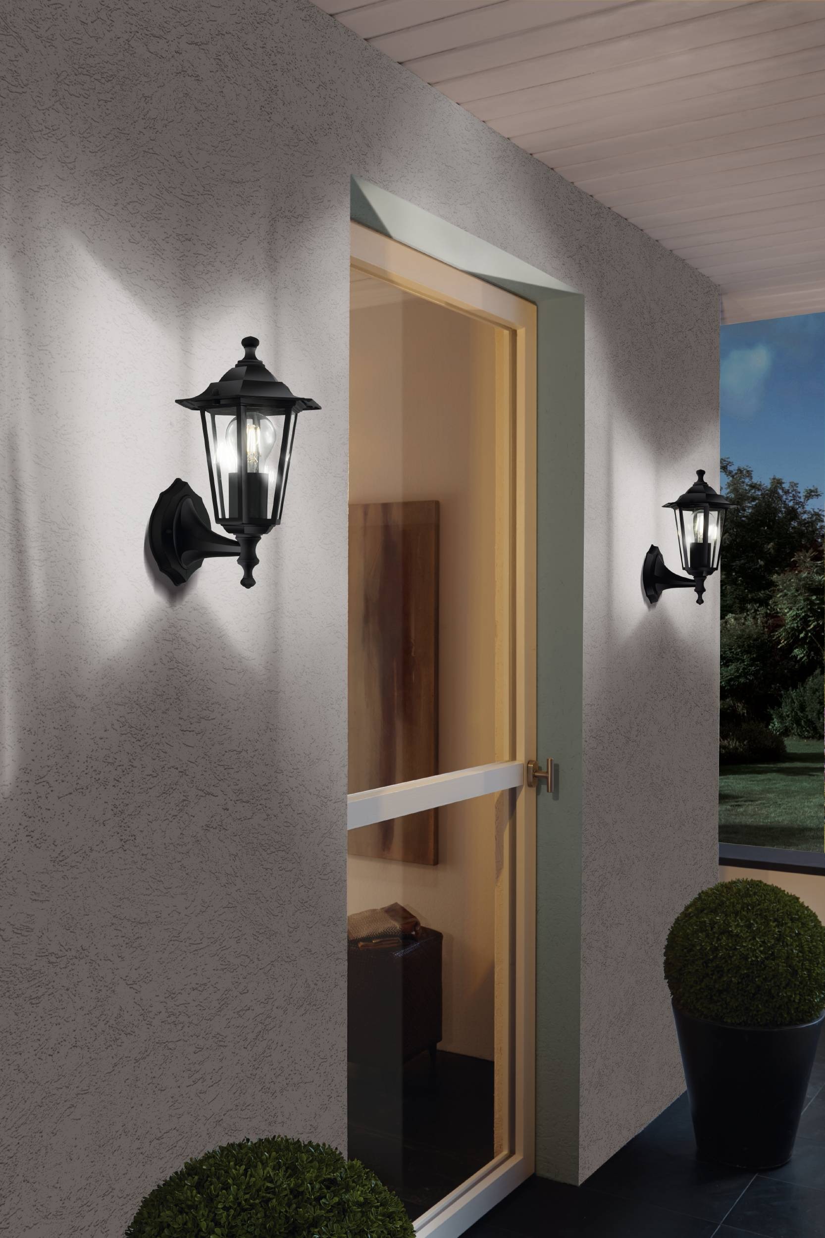 EGLO LED Wandleuchte »LATERNA 4 L16,5 x H32 x AL23 cm, spritzwassergeschützte Lampe«, 1 flammig, Leuchtmittel E27 | ohne Leuchtmittel, Außen-Wandlampe Laterna 4, Lampe, E27, IP44, L16,5 x H32 x AL23 cm