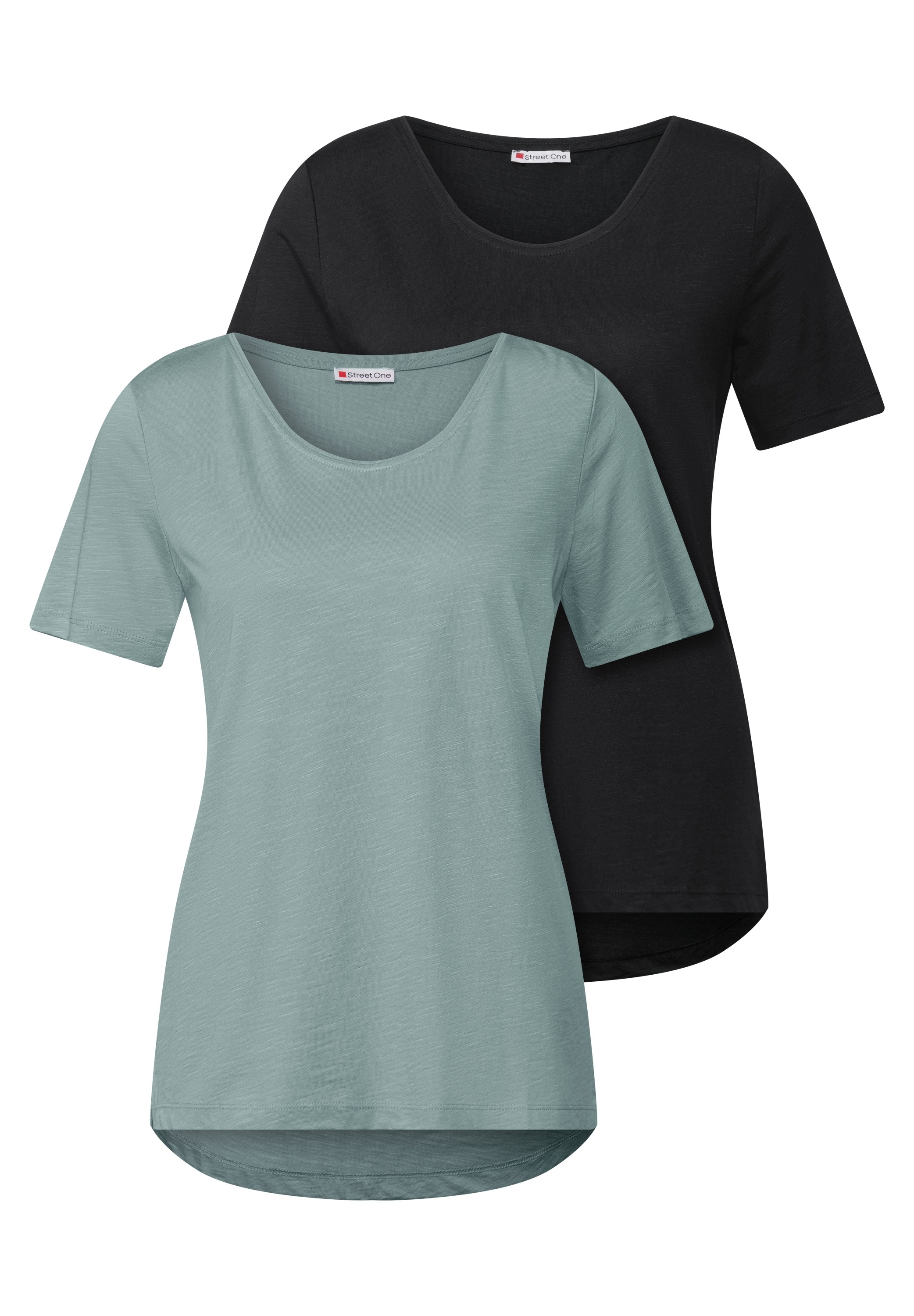 STREET ONE V-Shirt, im soften Baumwoll-Mix