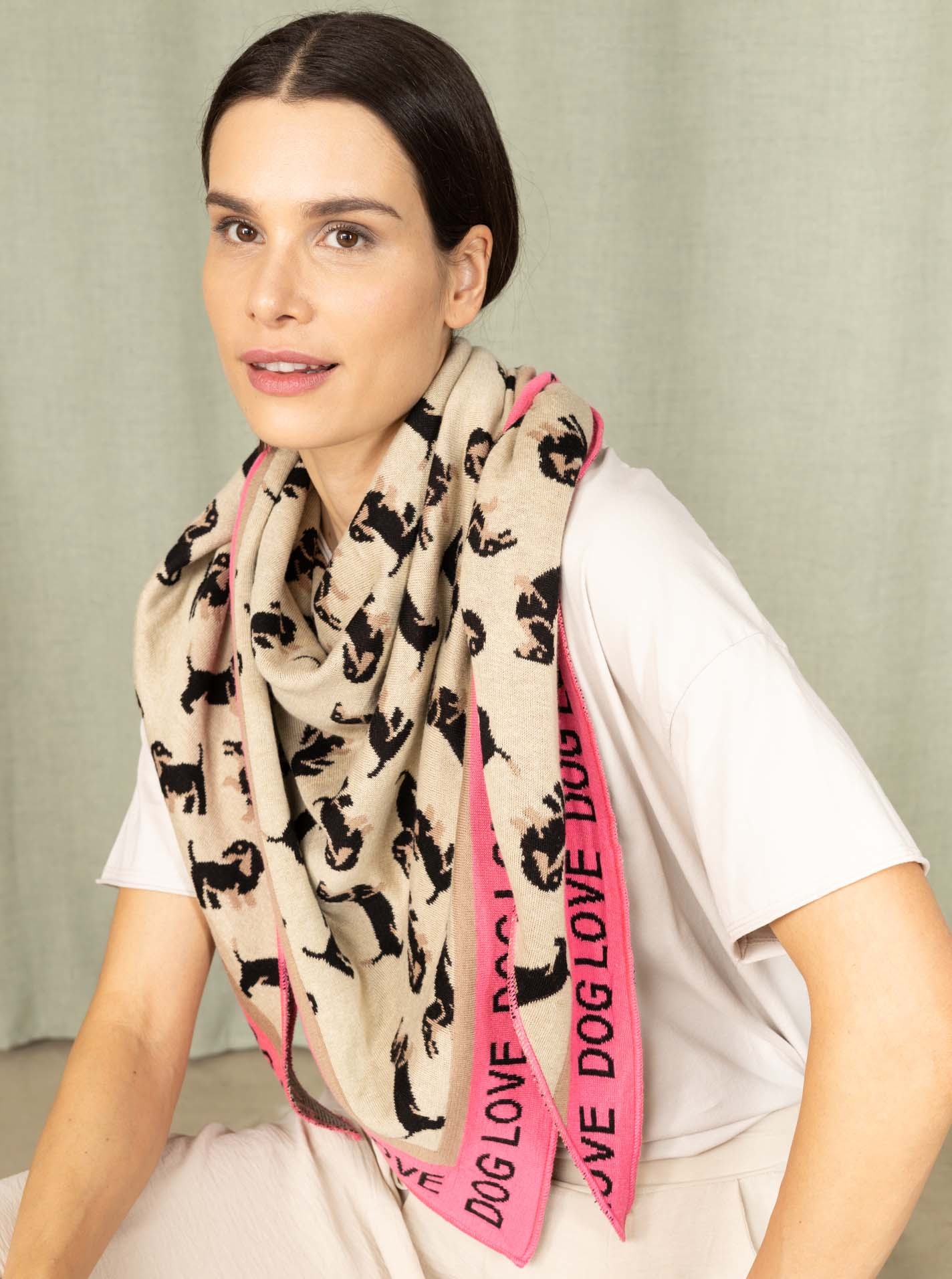 Zwillingsherz Dreieckstuch ""Süßer Dackel"" Tiermotiv, Schriftzug, wärmend, günstig online kaufen