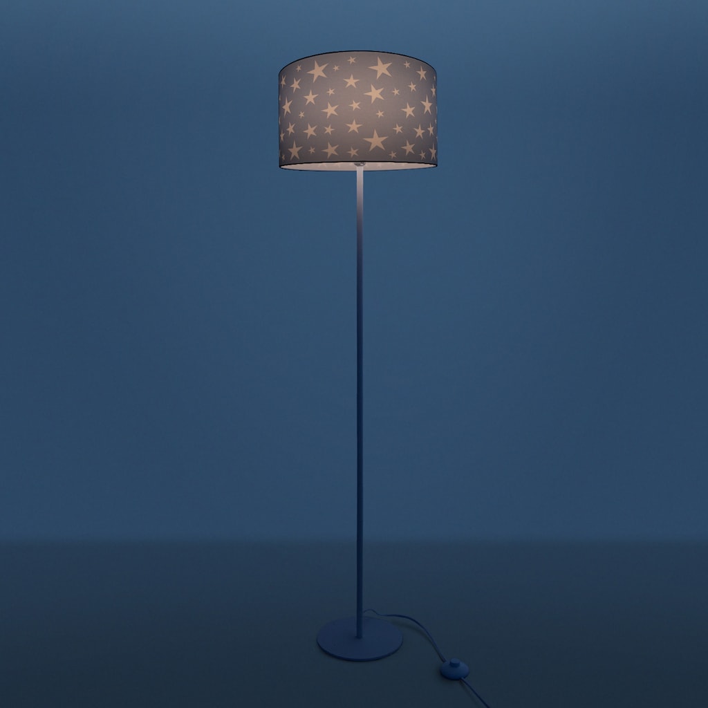 Paco Home Stehlampe »Capri 315«, 1 flammig-flammig, Kinderlampe LED Kinderzimmer, Sternen-Motiv, Deko Stehleuchte E27