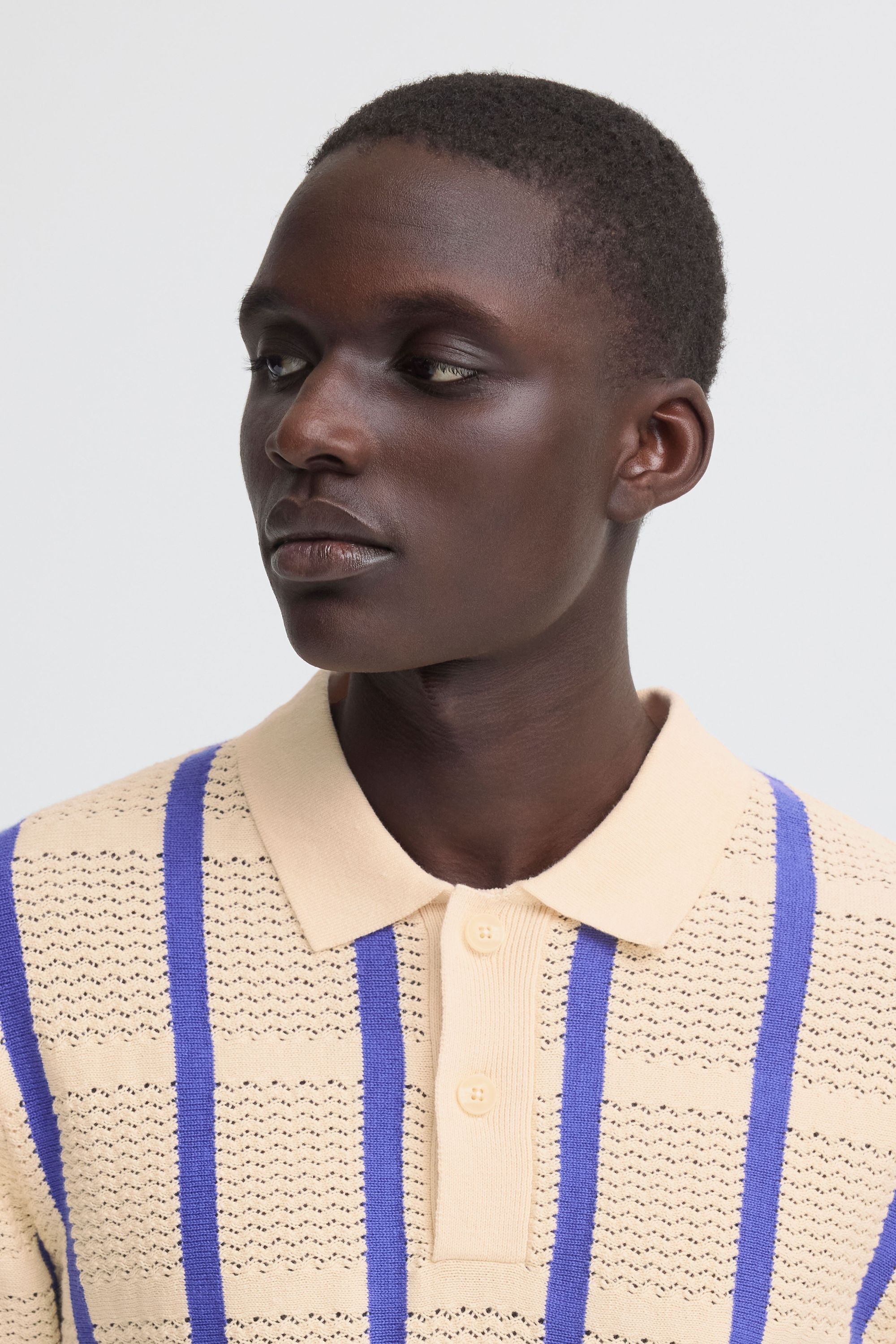 Blend Poloshirt »BHDarin Striped« Gestreiftes Feinstrick-Poloshirt mit Strickmuster