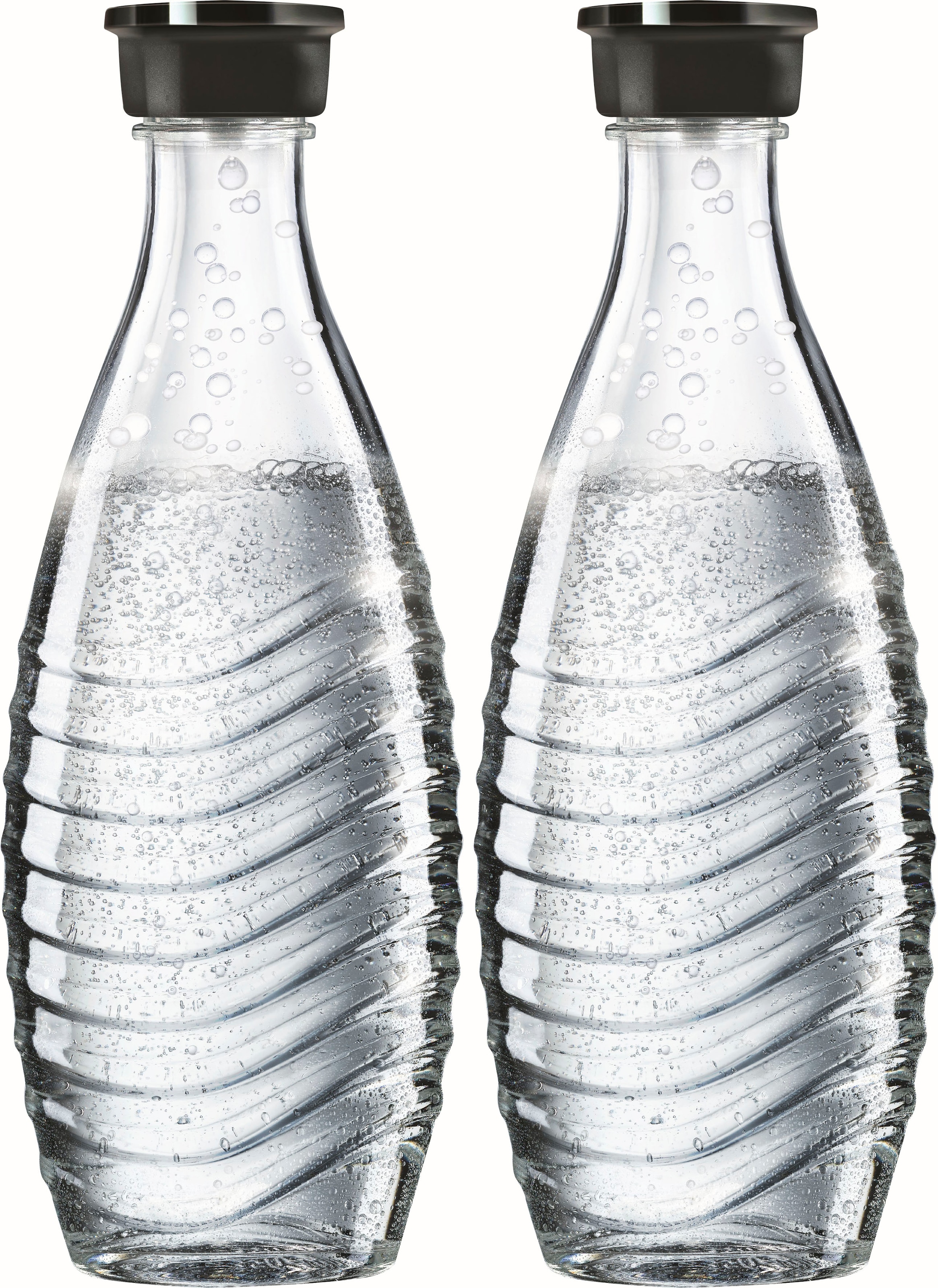 SodaStream Wassersprudler »»Crystal« Mega-Bundle«, (7 tlg.), Wassersprudler, CO2-Zyl., Glaskaraffen, Abtropfhalter, Flaschenbürste