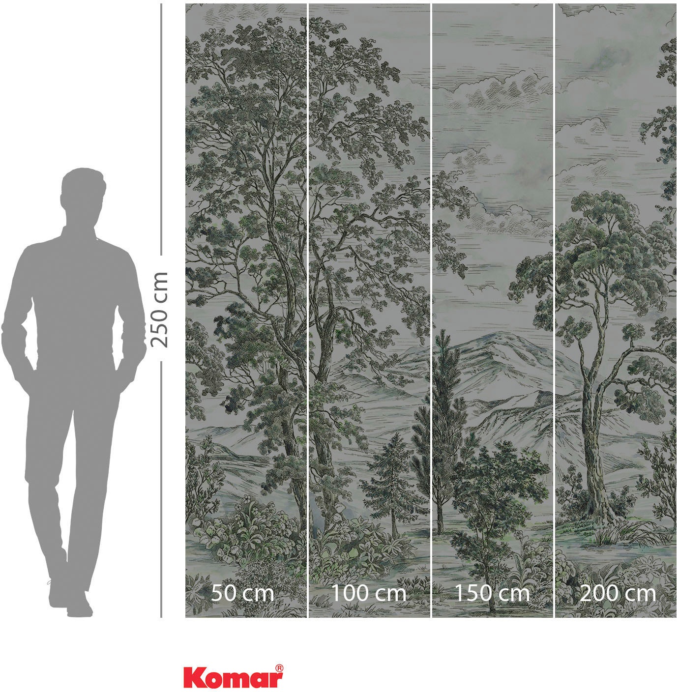 Komar Vliestapete »Digitaldruck Vlies - Forest Fairy - Größe 200 x 250 cm«, bedruckt, Wohnzimmer, Schlafzimmer