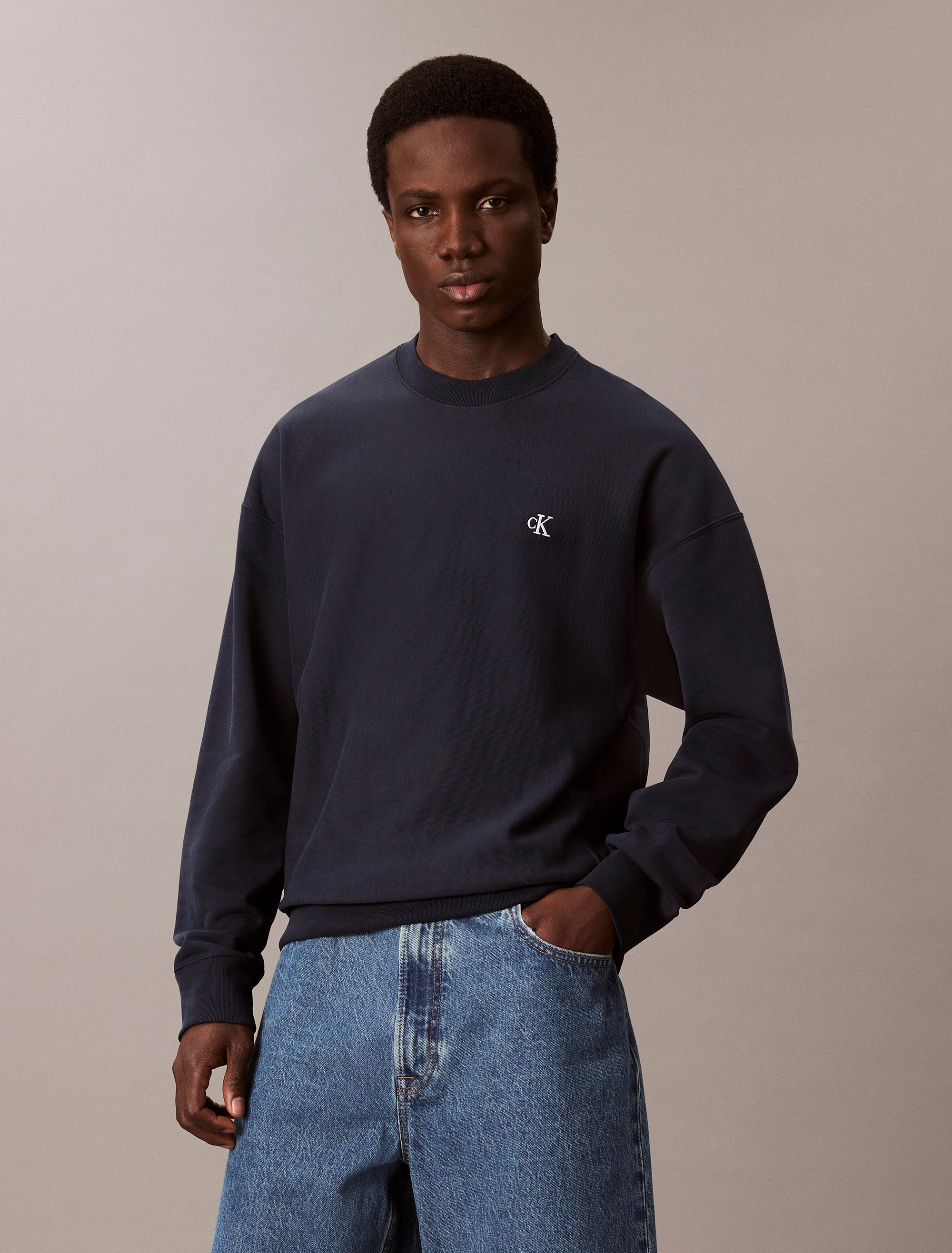 Calvin Klein Jeans Sweatshirt "PRMM TRRY MNGRM CN S", Mit Rundhalsausschnit günstig online kaufen