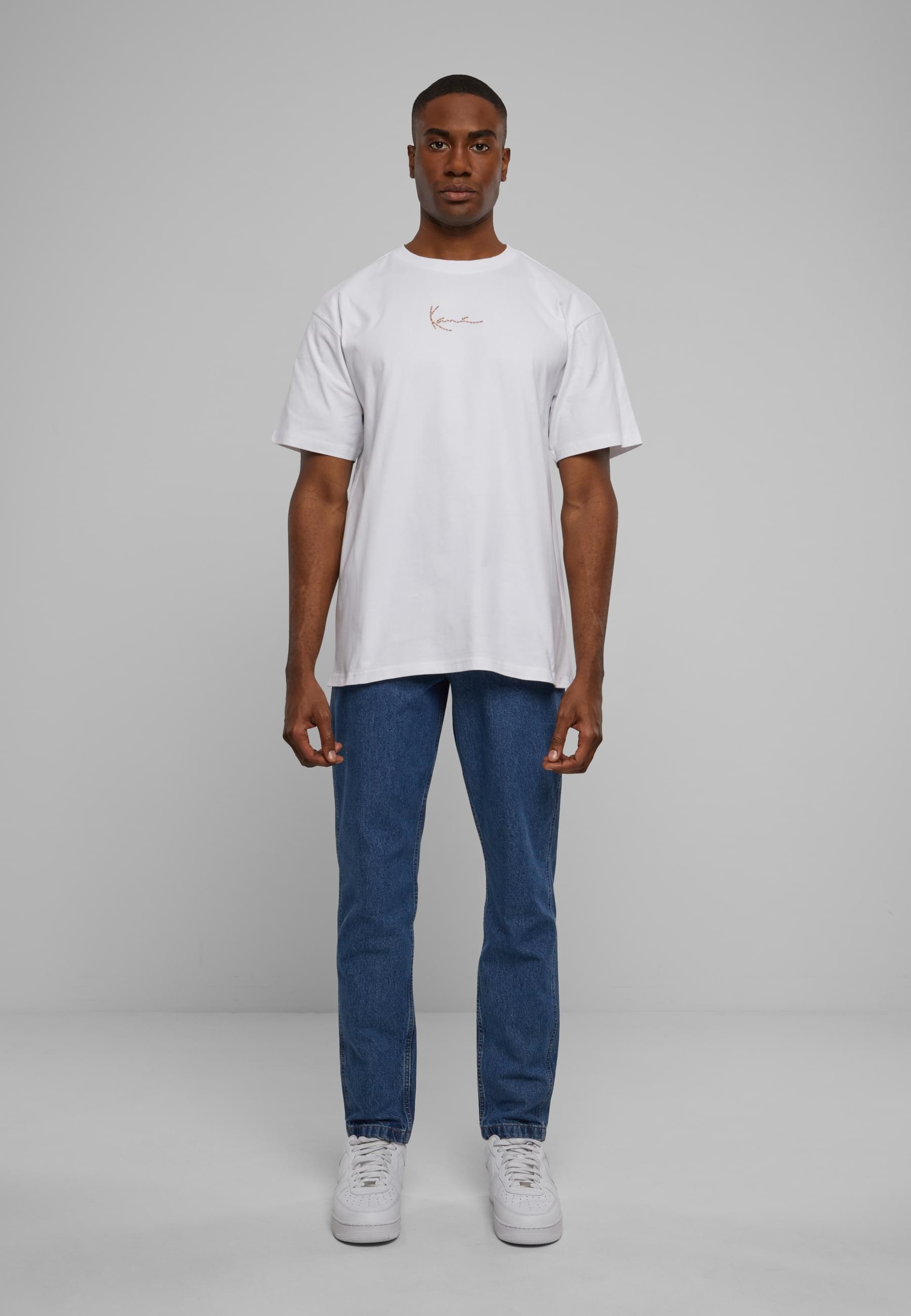 Karl Kani T-Shirt »Karl Kani Herren Small Signature Multicolor Logo Tee white«, (1 tlg.)