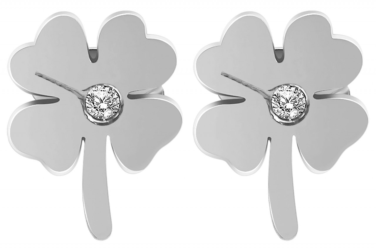 Paar Ohrhänger ADELIA´S "Damen Ohrstecker aus poliertem Edelstahl", silber, Ohrringe, Damen, Damen, Edelstahl 2