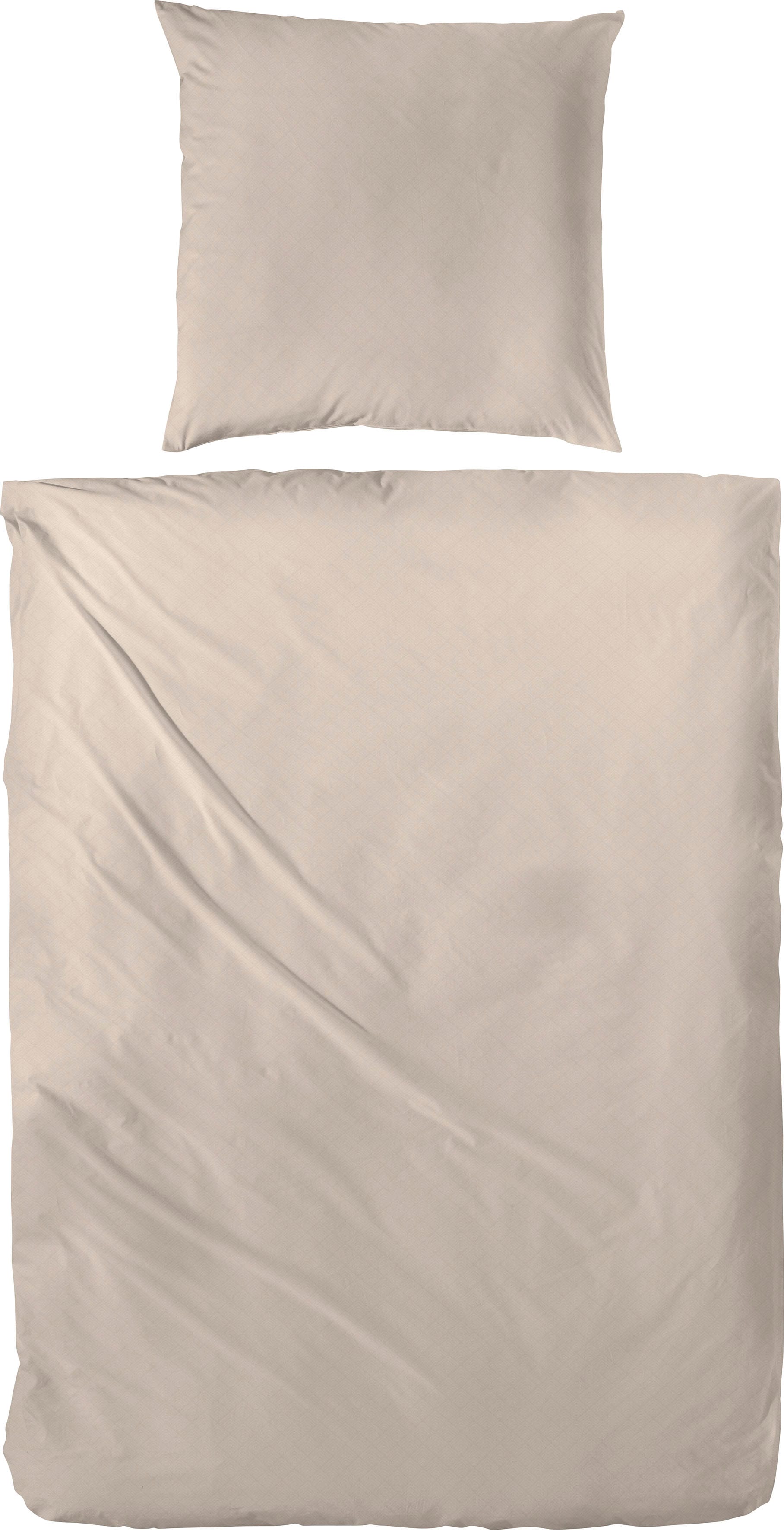 Bettwäsche PRIMERA, grau, Satin, Obermaterial: 100% Baumwolle, Bettwäsche, "Faúxuni", mit grafischen kleinen Mustern