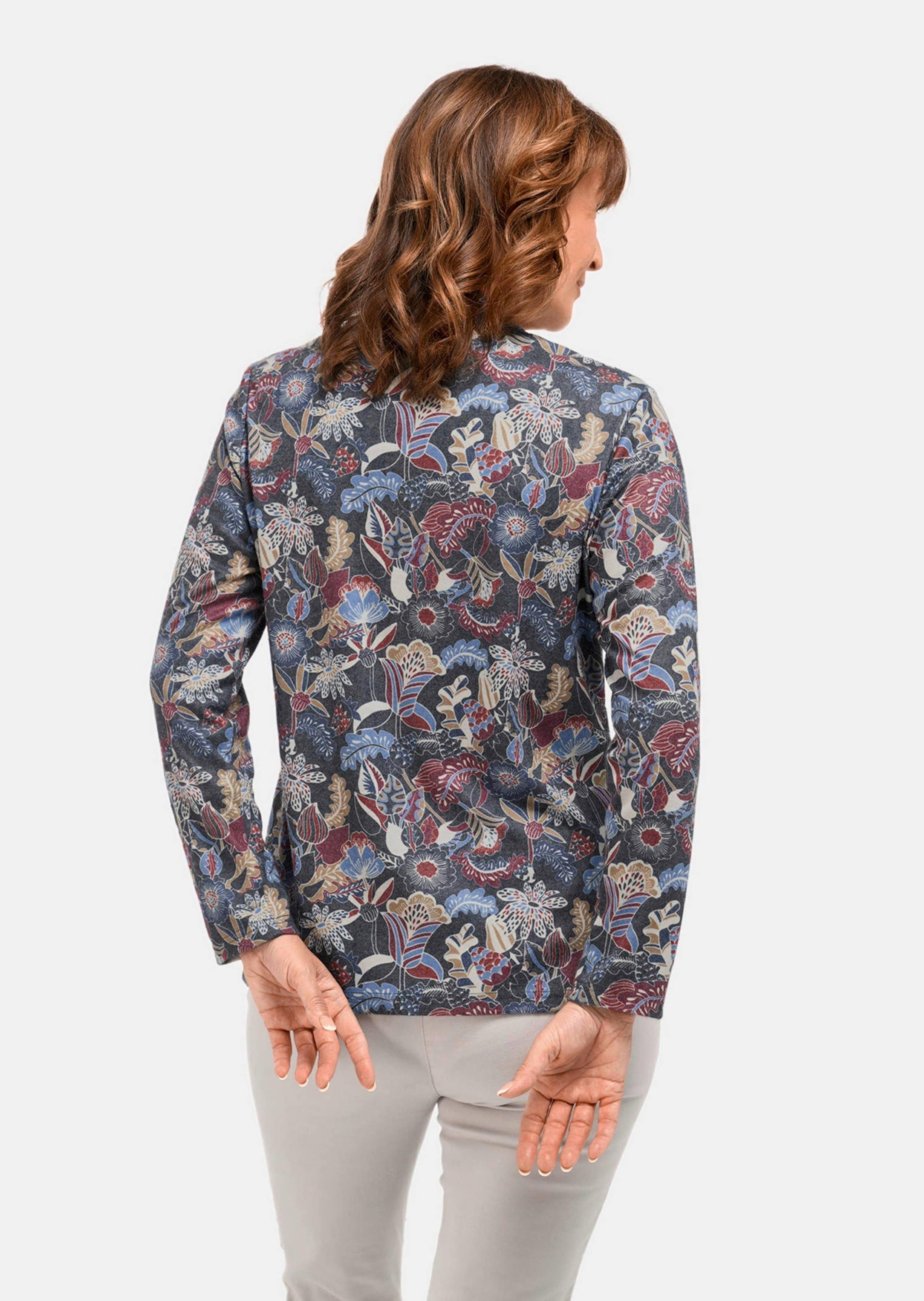 GOLDNER Print-Shirt "Weicher Herbstsweater, Reißverschluss" hochwertig bedr günstig online kaufen