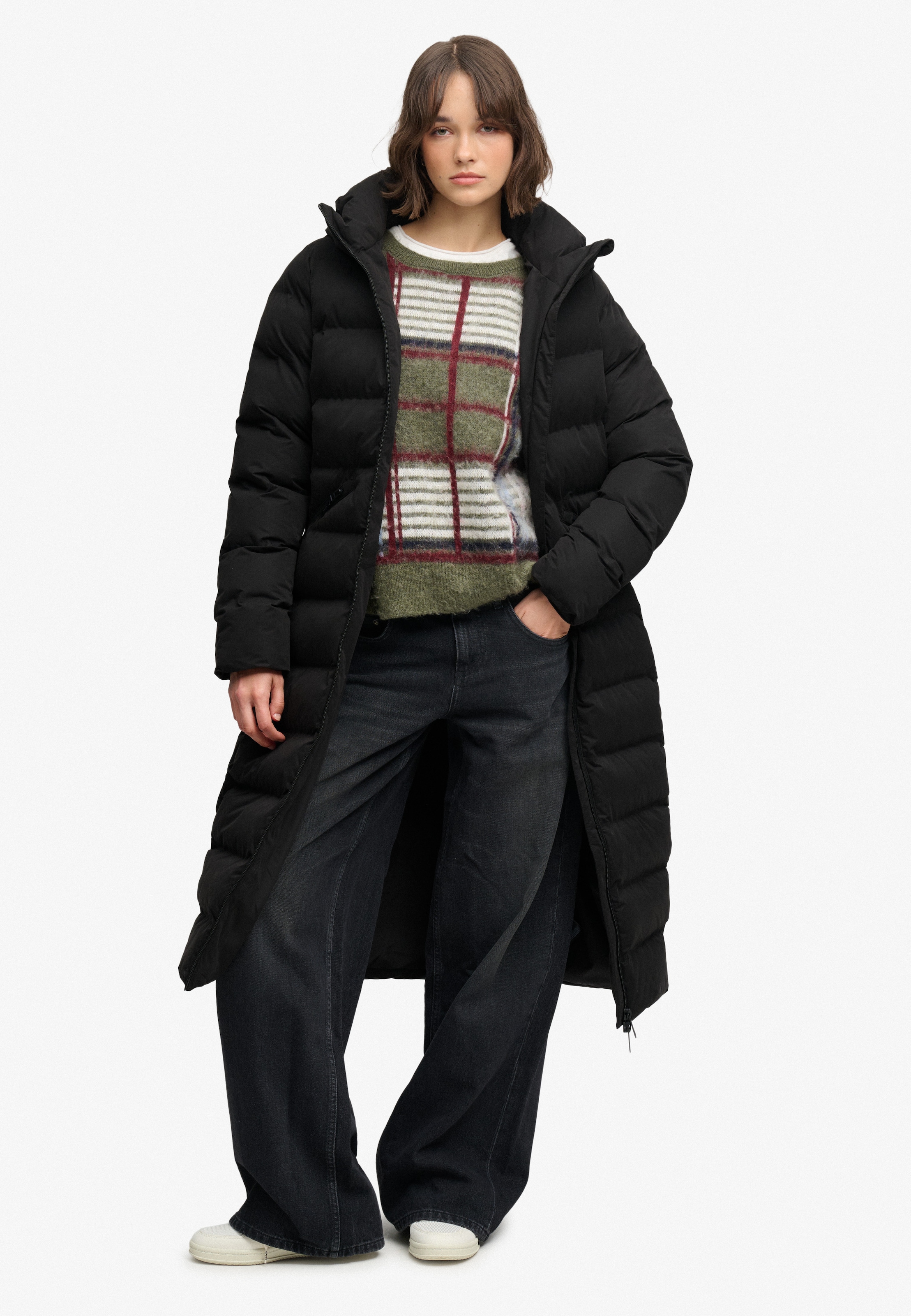 Superdry Steppjacke »CITY LONGLINE MICROFIBRE JKT« Kunstfaser, relaxed fit