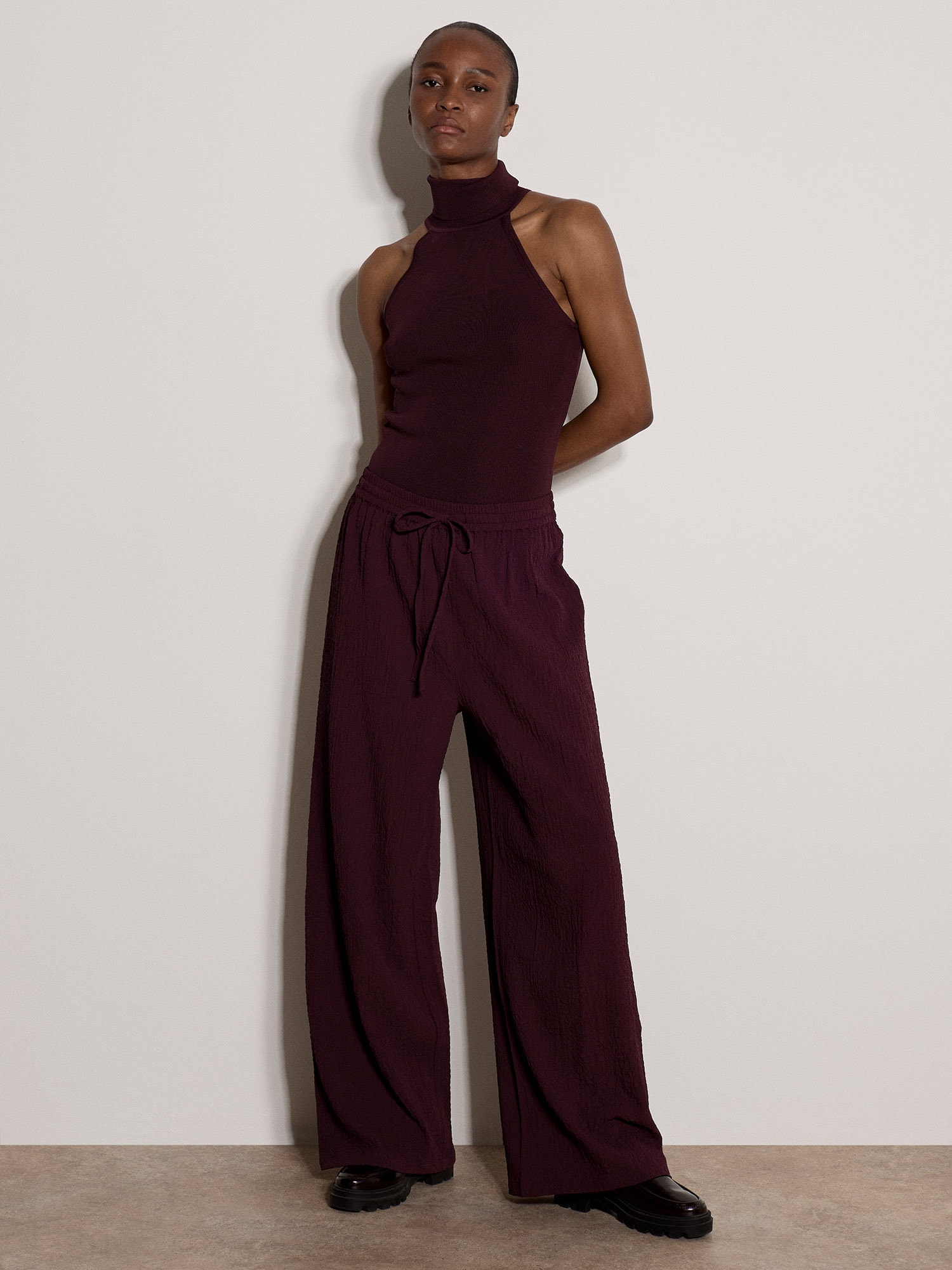 Apricot Jogger Pants »Jogginghose aus Crinkle-Struktur«  mit weitem Bein