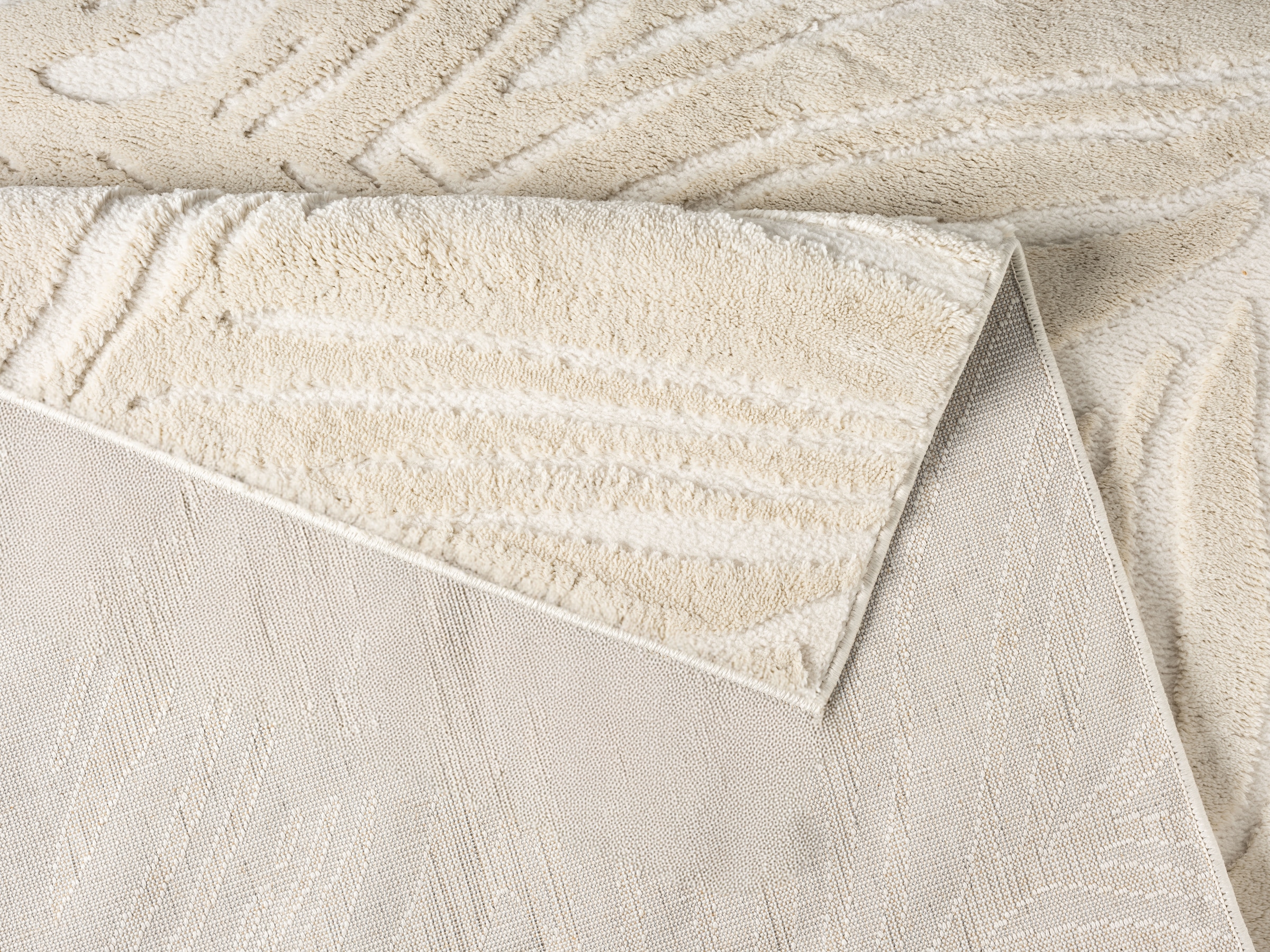 OTTO home Teppich »Samia, Hoch-Tief-Struktur«, rechteckig, 19 mm Höhe, leichter Glanz, Floral, Blätter, Modern, Wohnzimmer, Schlafzimmer