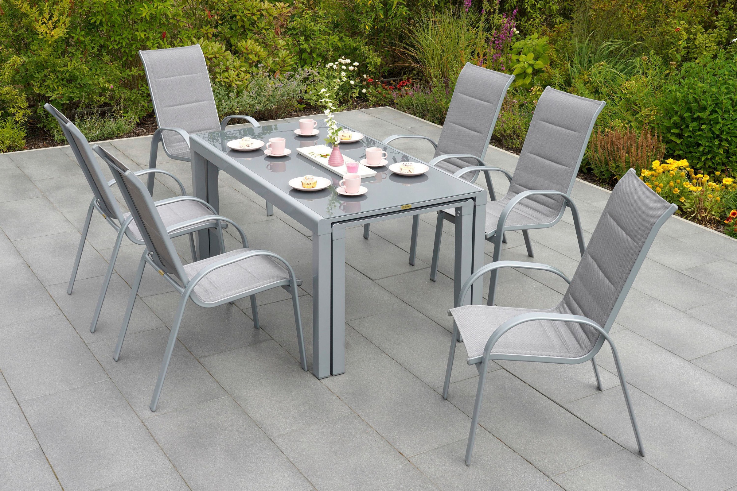 MERXX Garten-Essgruppe "Amalfi di Lusso" 8 Stk. tlg. mit 6 Sesseln und vers günstig online kaufen
