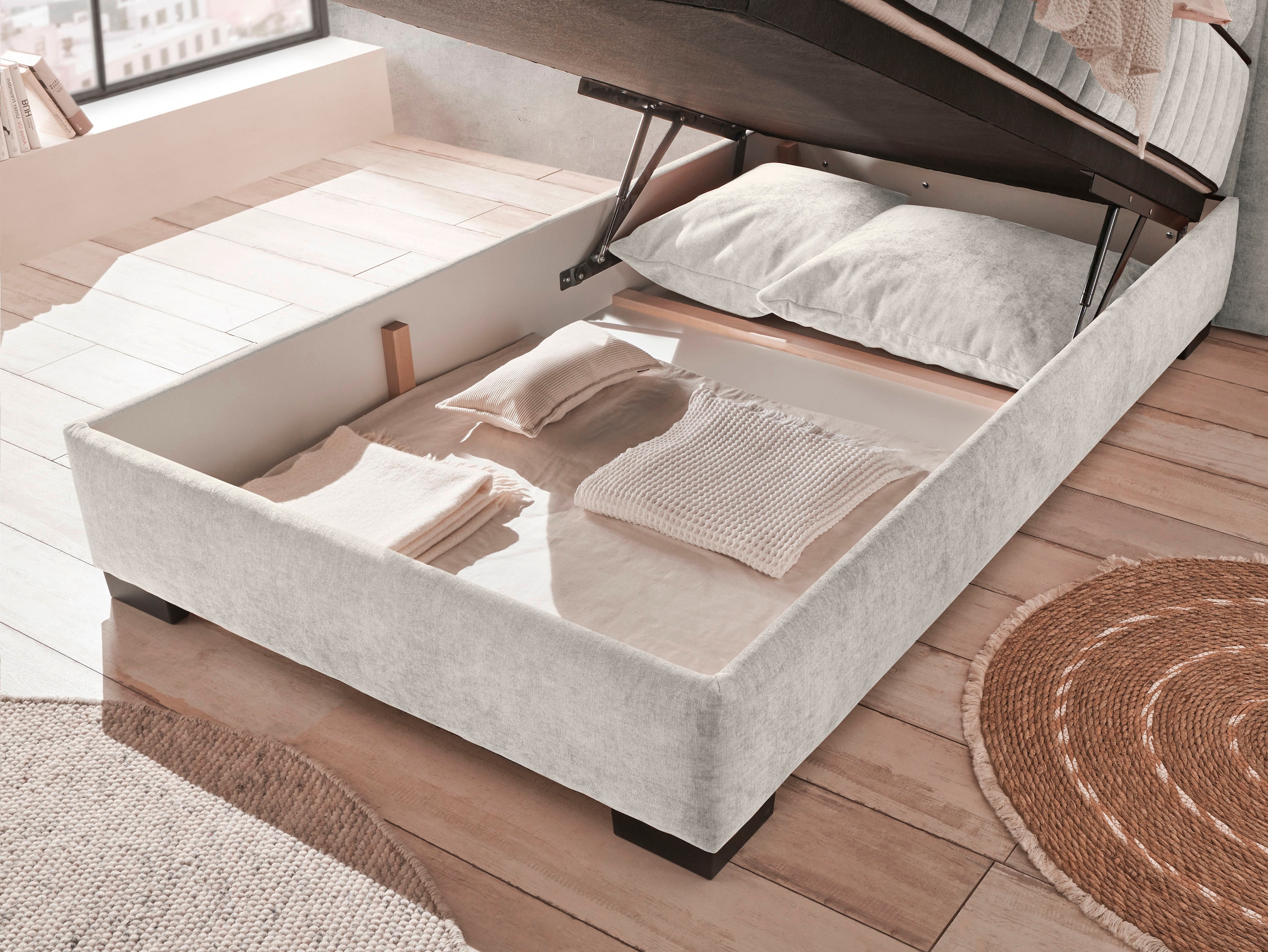 ED EXCITING DESIGN Boxbett »Nagol«, mit Bettkasten, mit Wendematratze, erhältlich in verschiedenen Breiten