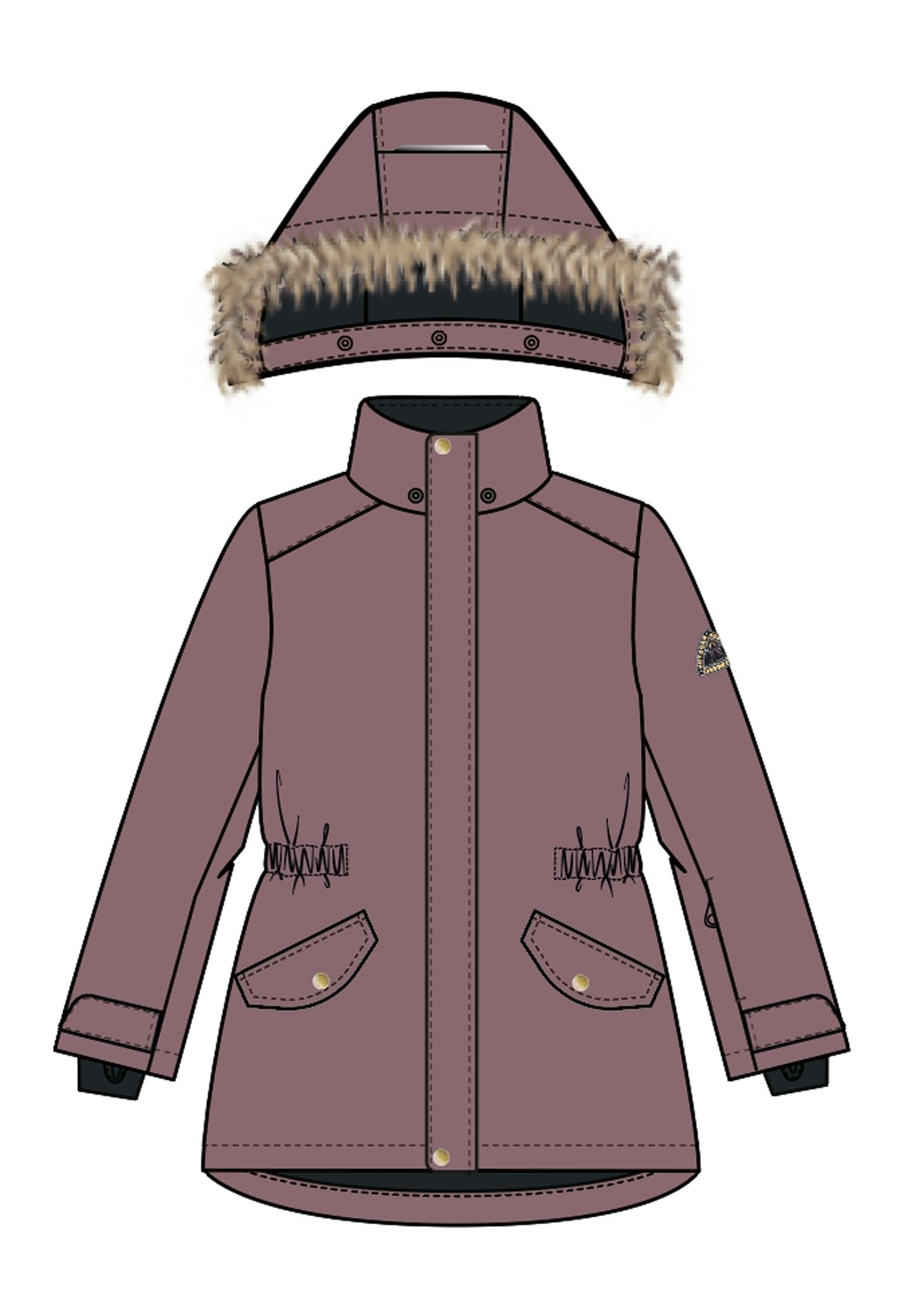 Thumbnail - Name It Skijacke "NKFSNOW10 SKI JACKET SOLID FO NOOS" mit Kapuze