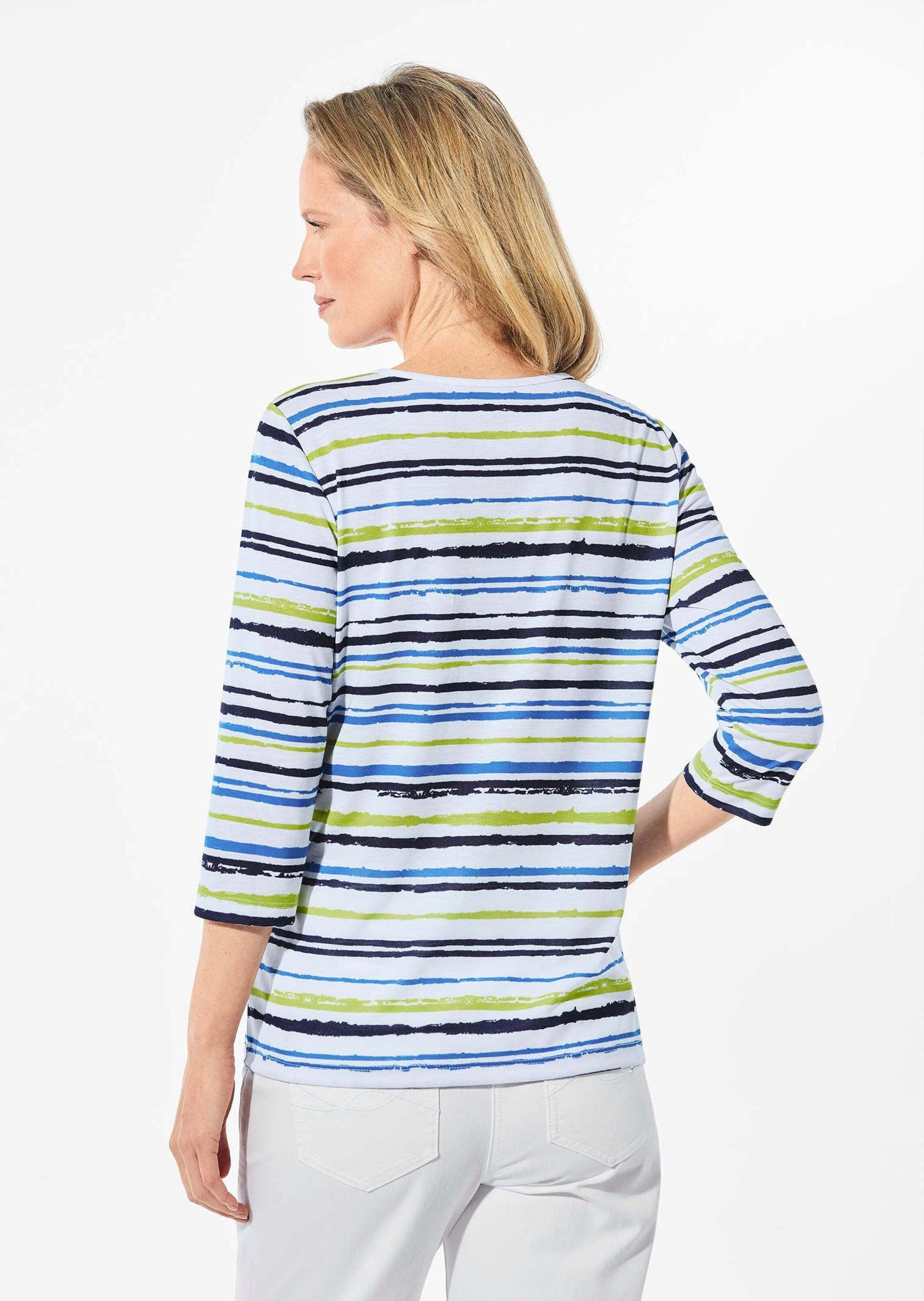 GOLDNER 3/4-Arm-Shirt »Pflegeleichtes Shirt in Ringeloptik«