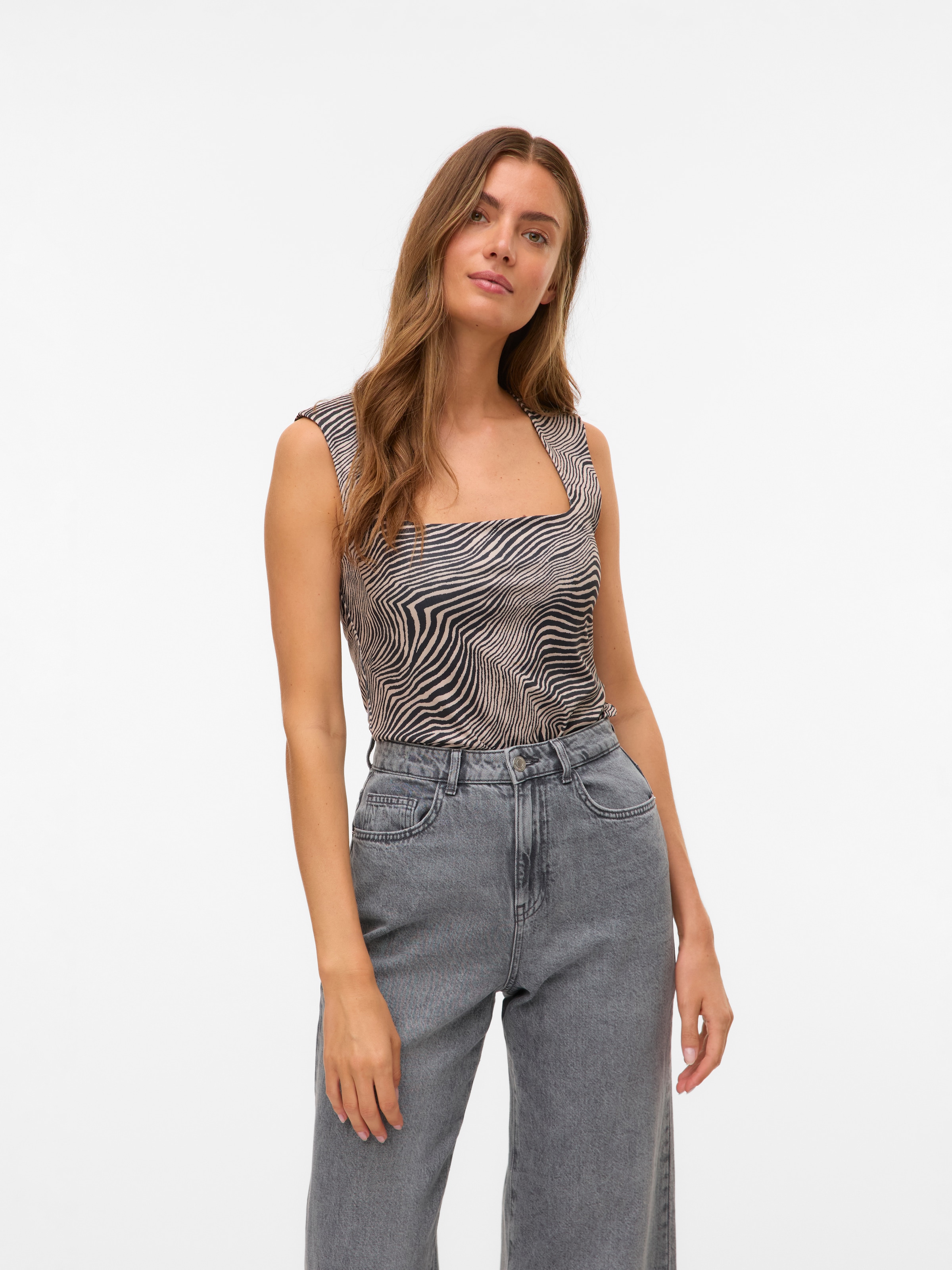 Vero Moda Shirttop "VMMILLION SL SQUARE NECK TOP JRS NOOS" günstig online kaufen