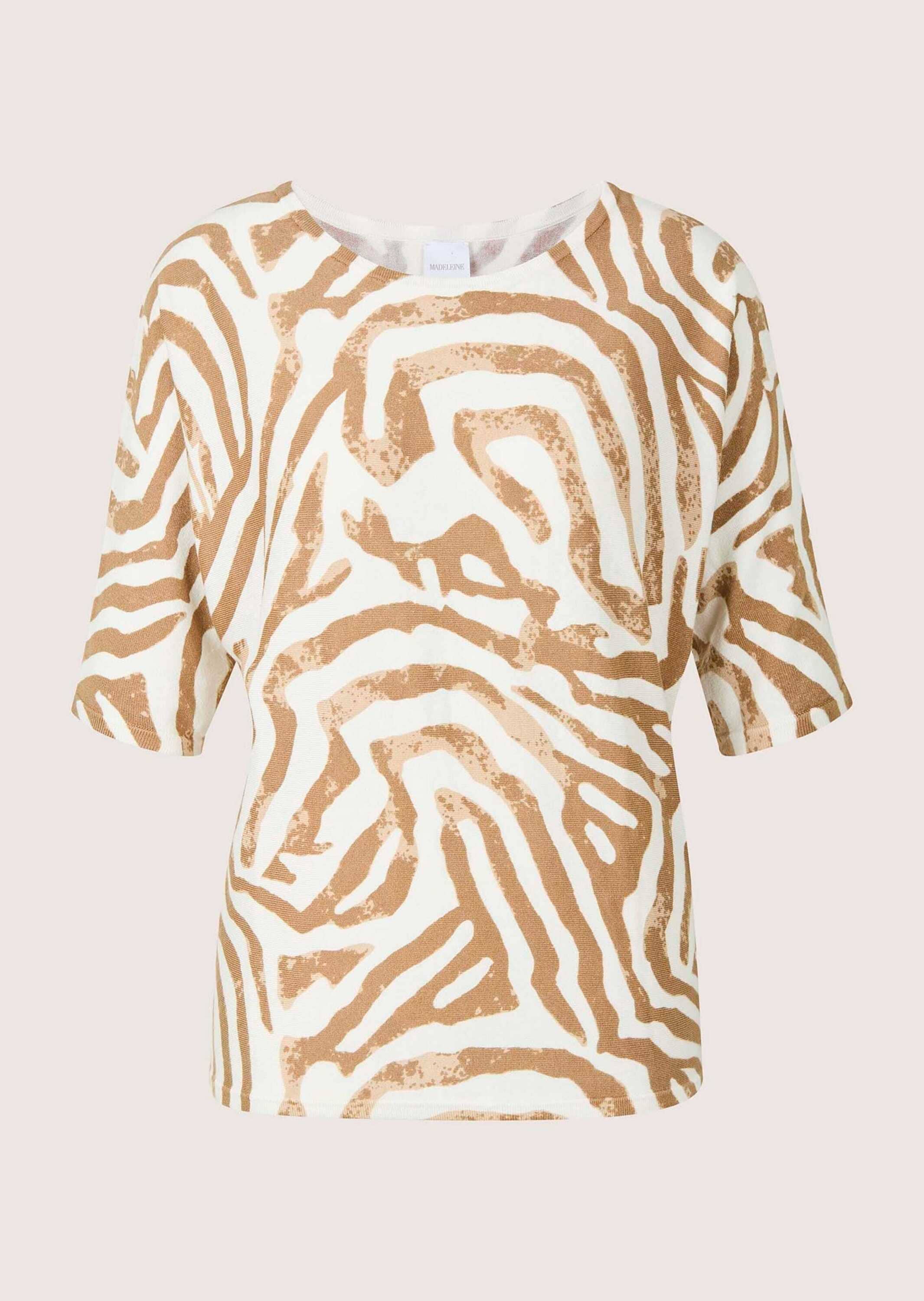 MADELEINE Longpullover "Feinstrickpullover Viskosepullover mit All-Over-Mus günstig online kaufen