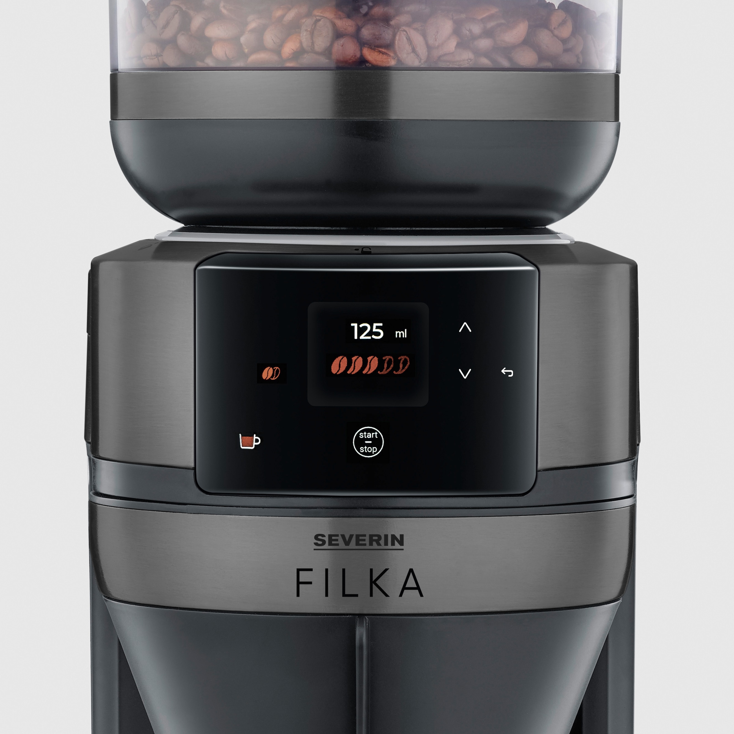 Severin Kaffeemaschine mit Mahlwerk »KA 4854 Filterkaffee-Vollautomat FILKA 2.0 Glas«, 1,4 l Kaffeekanne, Papierfilter-Permanentfilter, 1x4