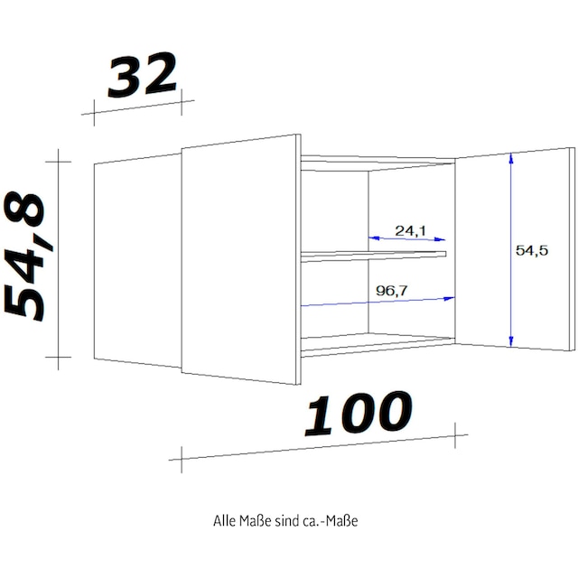 Flex-Well Hängeschrank »Florenz«, (B x H x T) 100 x 54,8 x 32 cm bestellen  | BAUR