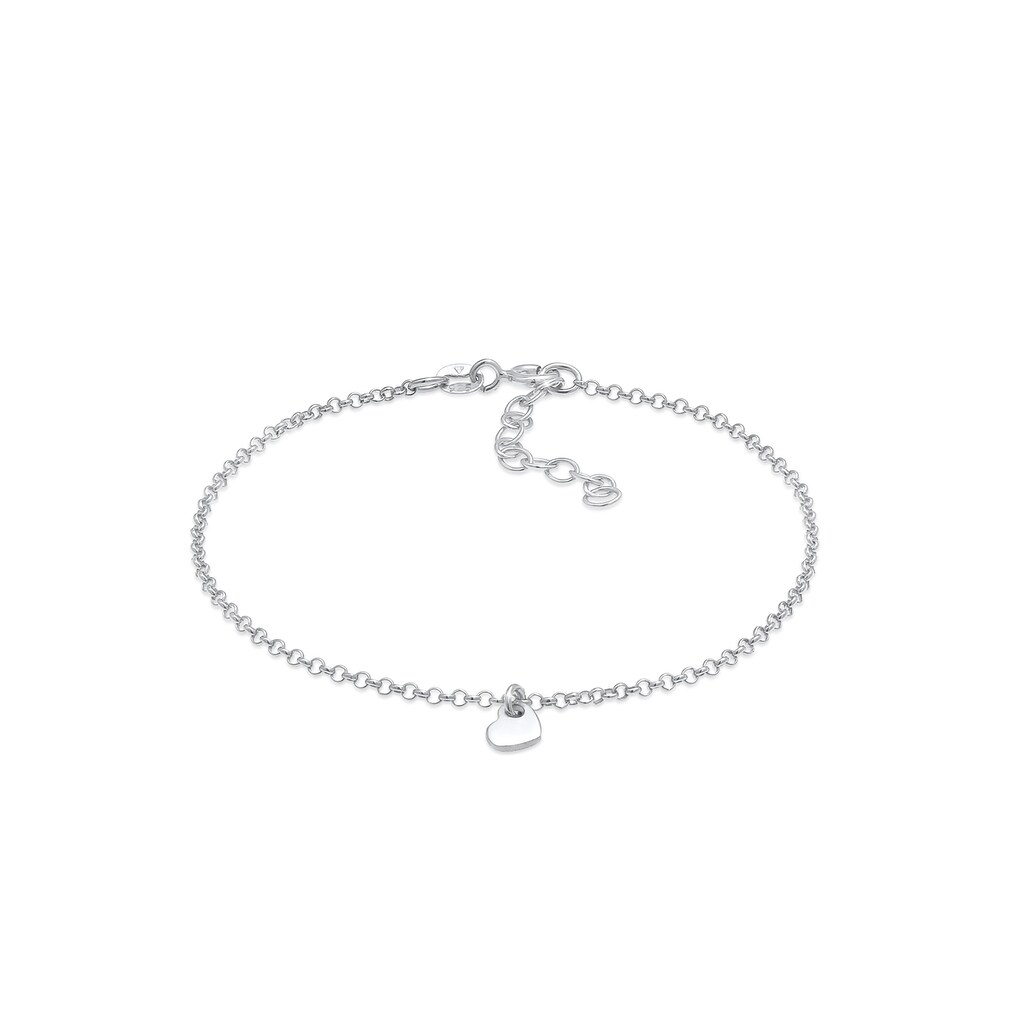 Elli Armband »Herz Liebe Romantik Erbskette 925 Silber«