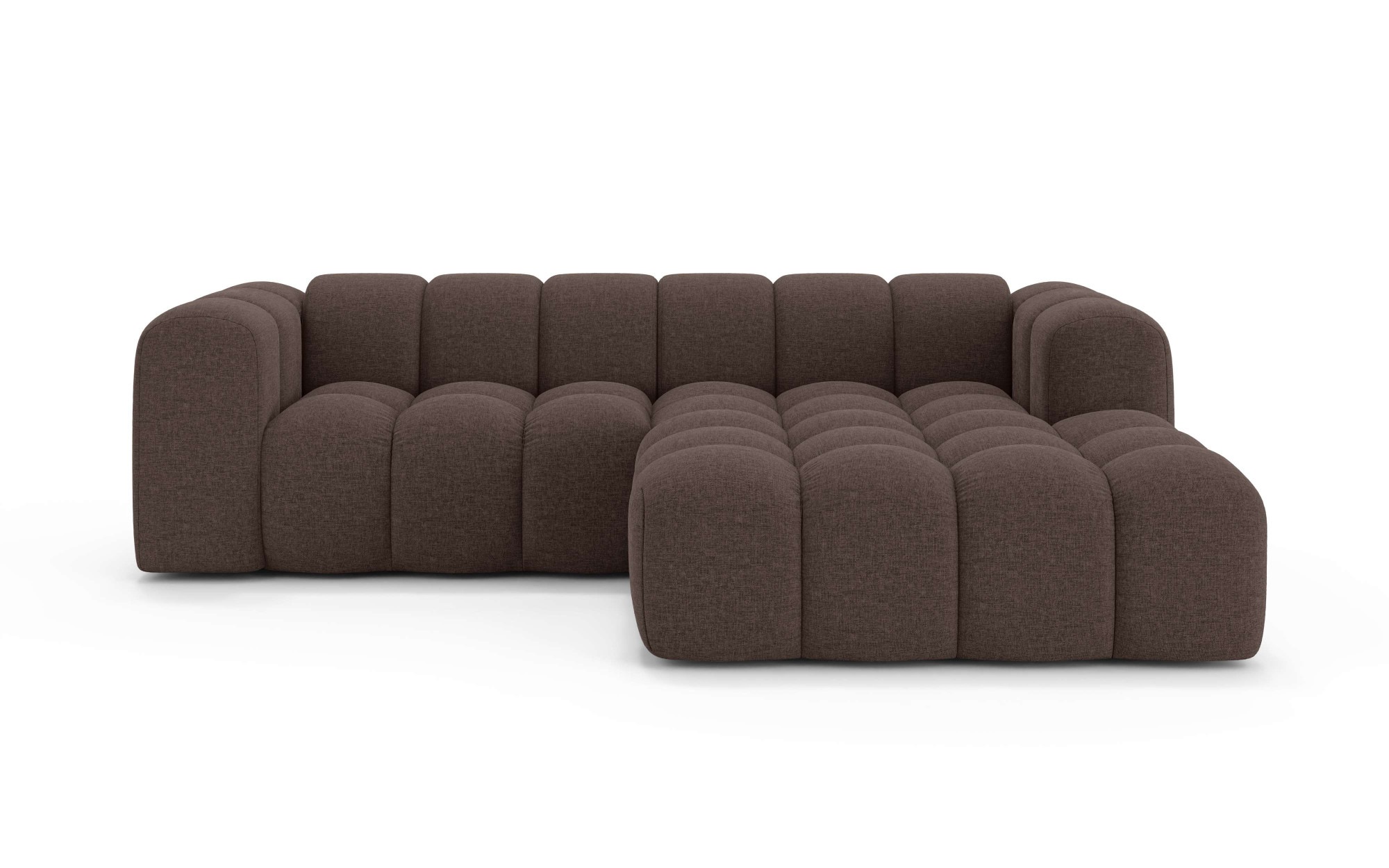 OTTO home Ecksofa »KALLIE Design-Sofa mit Wellenunterfederung, Bubble-Optik, 248/186/72cm«, moderne Steppung, hoher Sitzkomfort und modernes Design