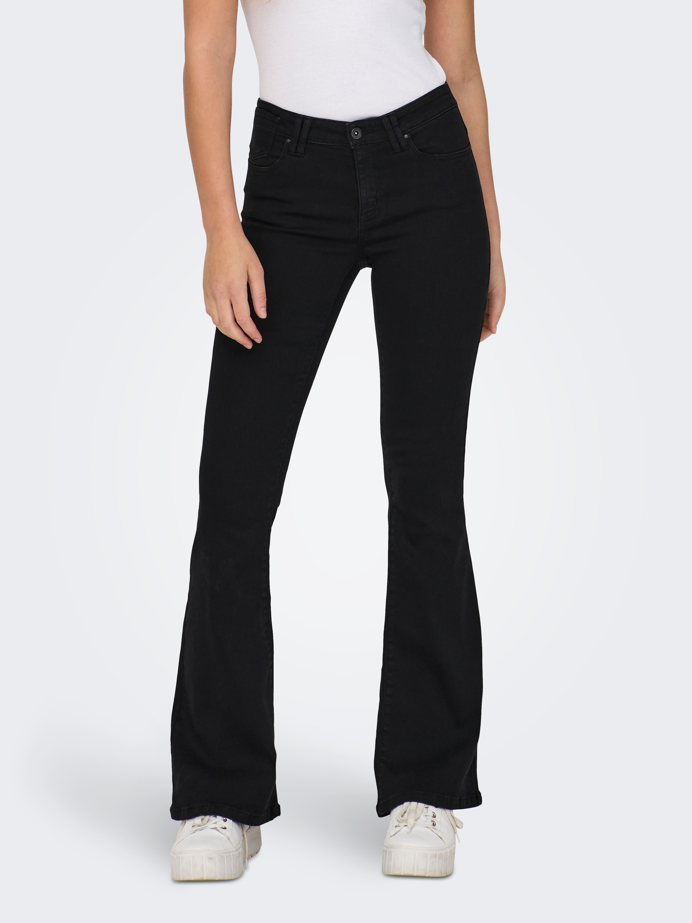 ONLY Bootcut-Jeans »ONLREESE REG RETRO FLARED DNM BOX« Materialmix, bootcut fit