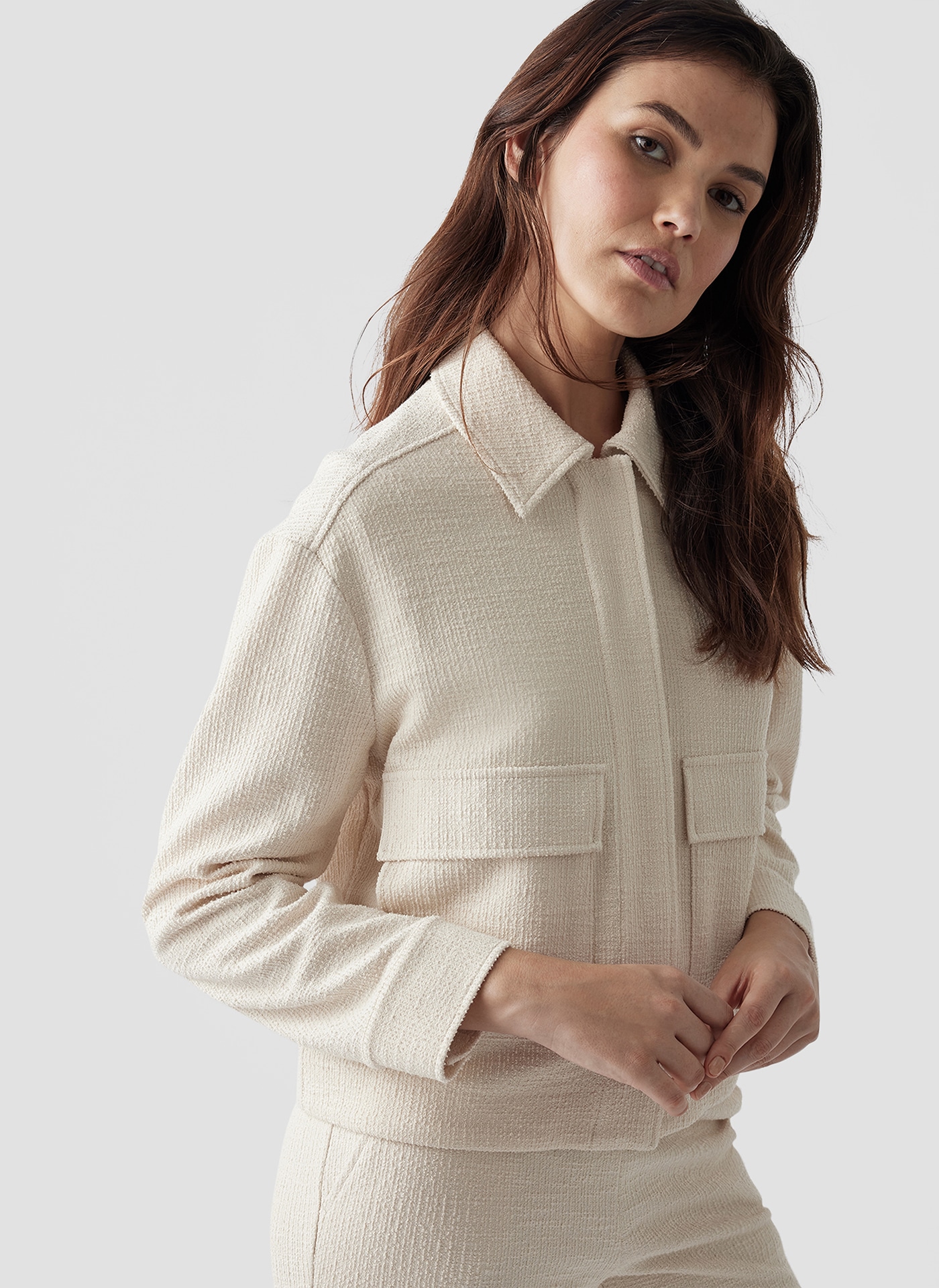 LeComte Blouson »LeComte Jacke mit aufgesetzten Taschen und Hemdkragen«