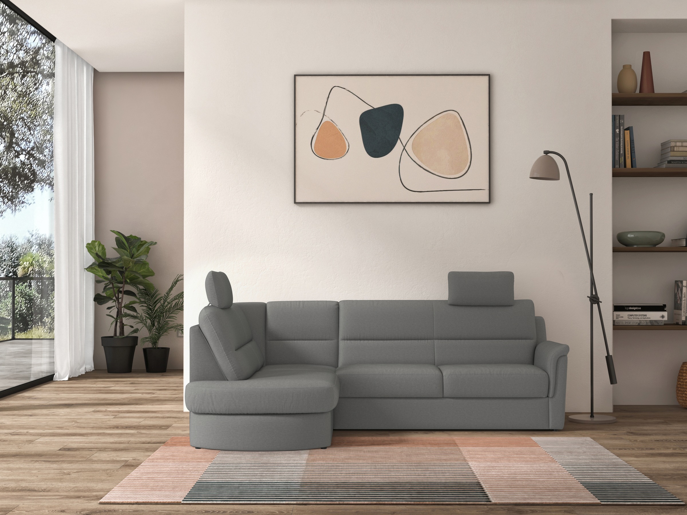 sit&more Ecksofa »Panini L-Form«, wahlweise mit Vorziehsitz und Bettkasten