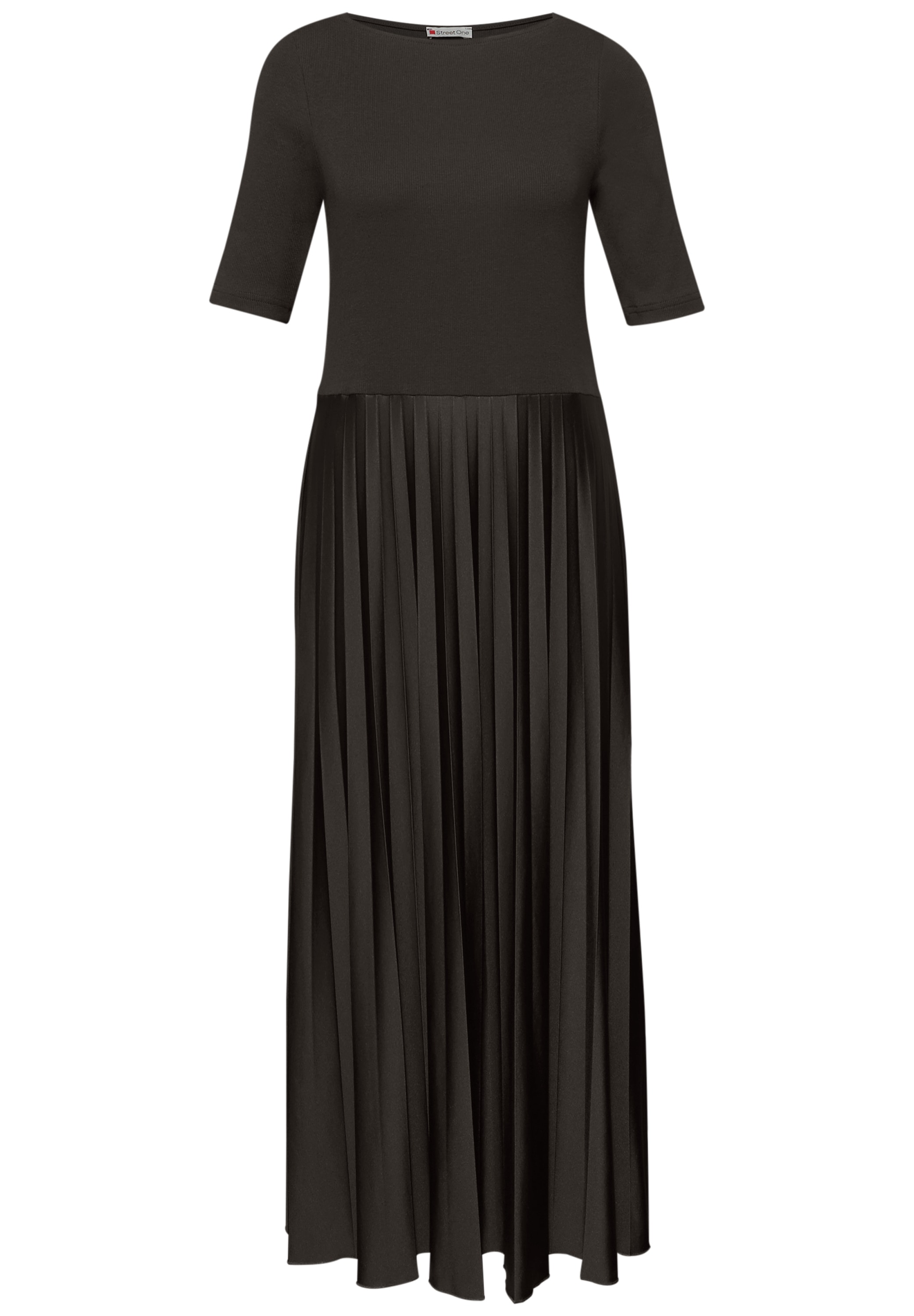 STREET ONE Midikleid Ohne Taschen mit plissiertem Rockteil