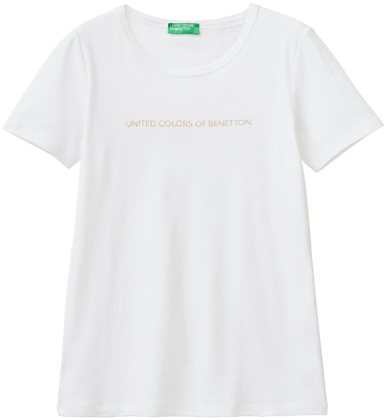 United Colors of Benetton T-Shirt, 1 Stk. mit glitzerndem Druck günstig online kaufen
