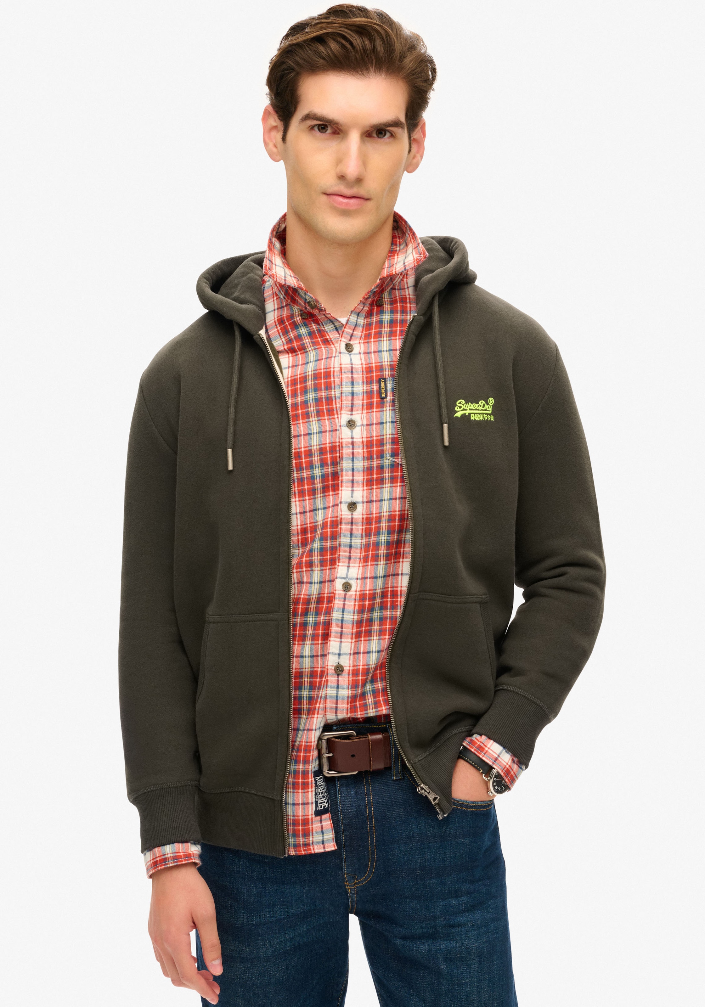 Superdry Kapuzensweatjacke "ESSENTIAL LOGO ZIP HOODIE" günstig online kaufen