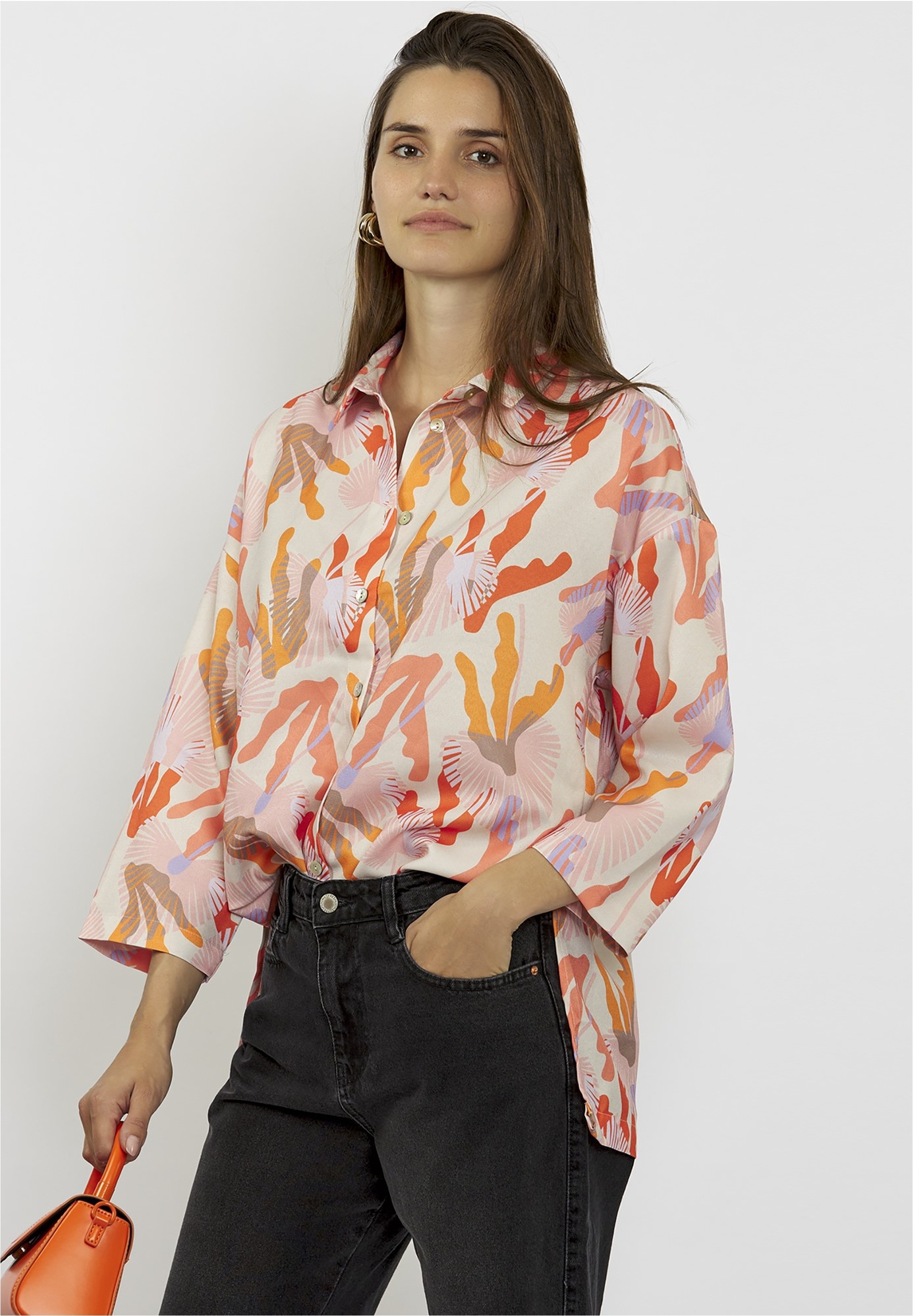 freshlions Klassische Bluse, (1 tlg.), mit elegantem Kentkragen
