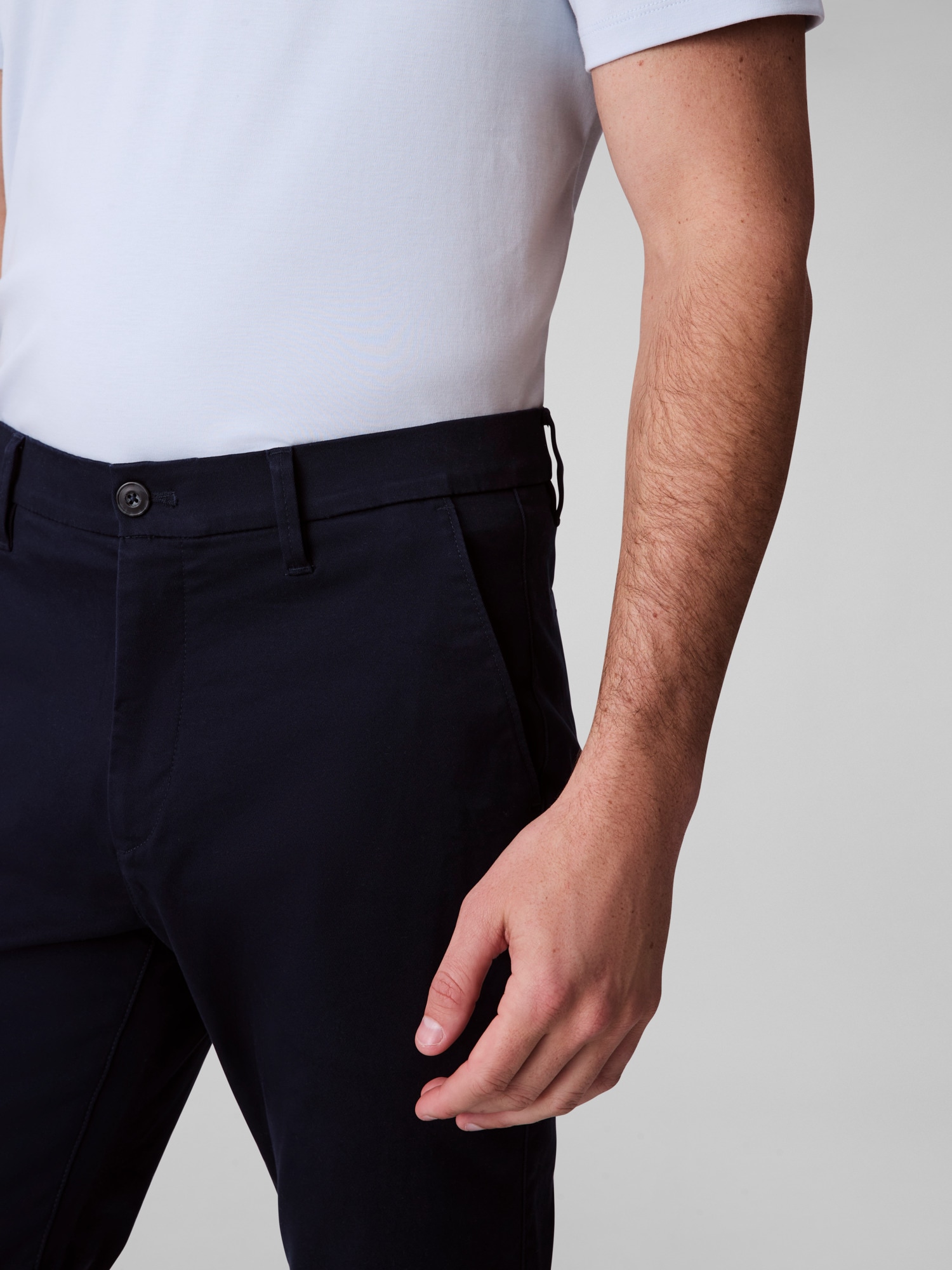 Calvin Klein Stoffhose »SLM CTTN STRTCH CHN«, Mit Gürtelschlaufen