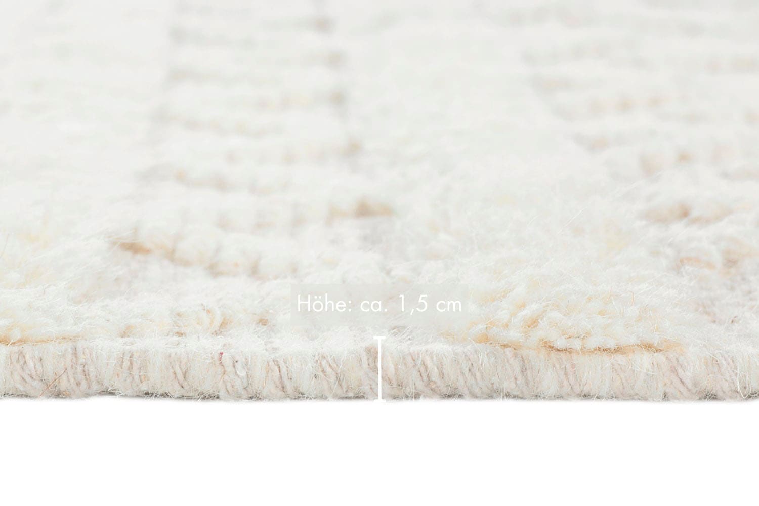 LUXOR living Wollteppich »Hägga«, rechteckig, Handweb Teppich, reine Wolle, handgewebt, Hoch-Tief Struktur